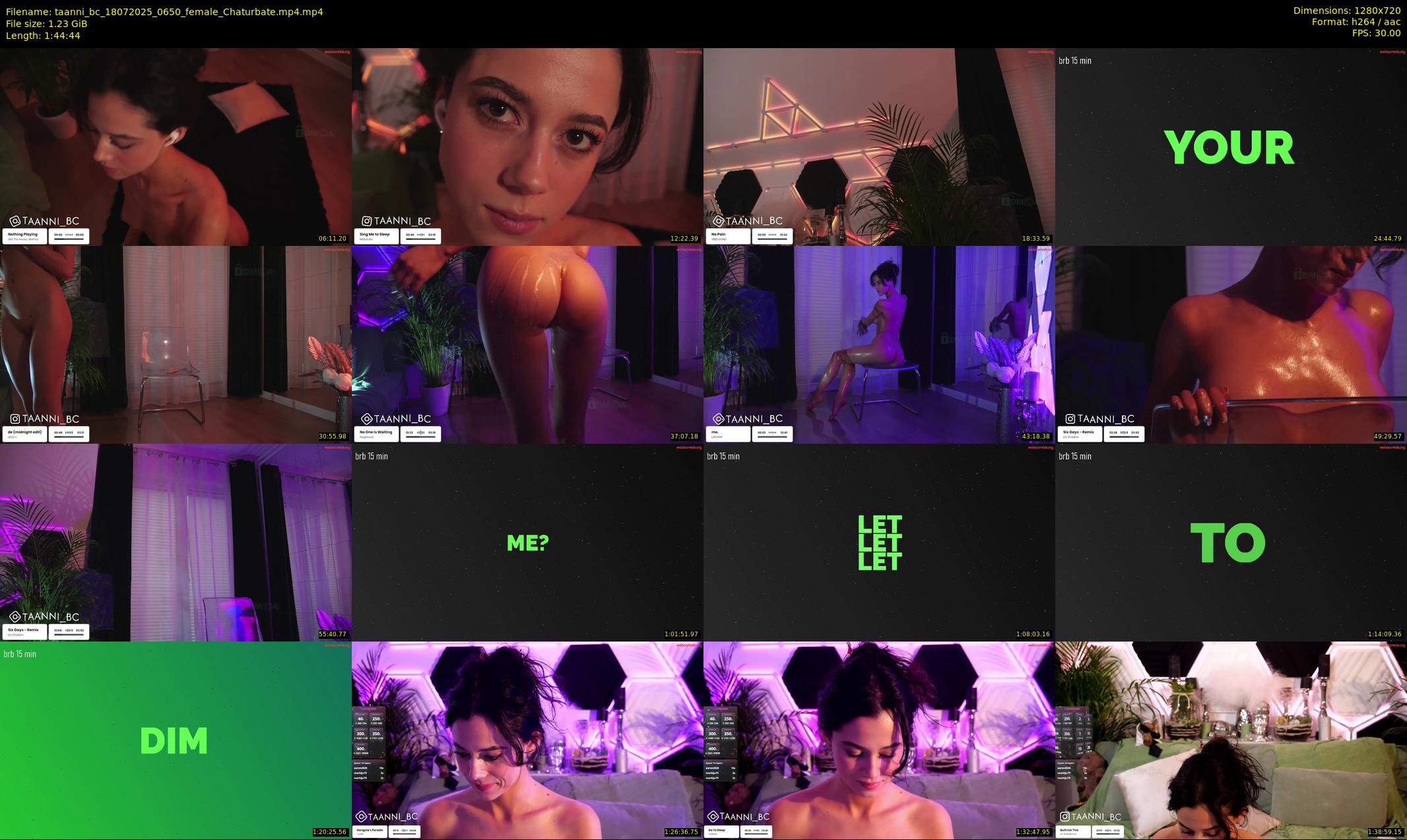 taanni_bc — 105 minute Chaturbate female cam show recording, 720p, Jul 18, 2025