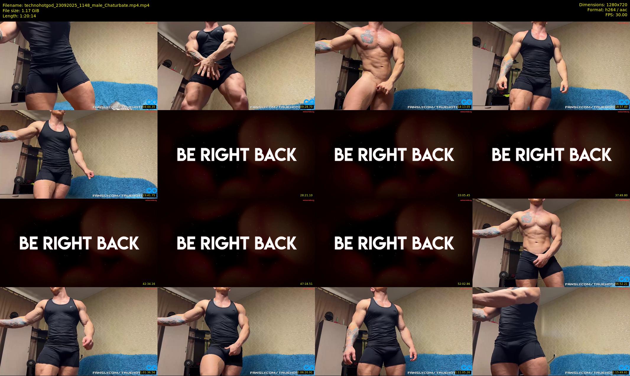 technohotgod — 81 minute Chaturbate male cam show recording, 720p, Sep 23, 2025