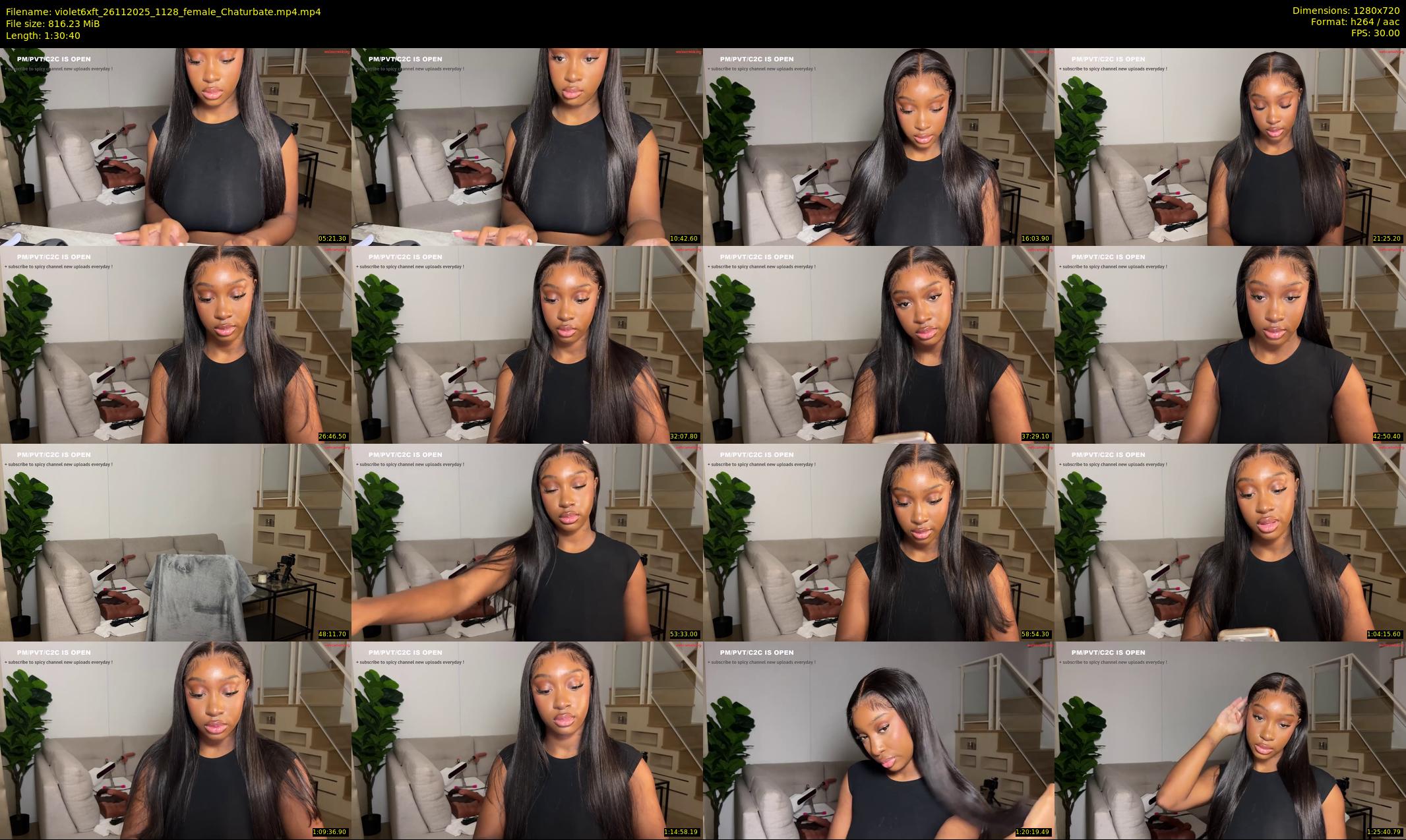 violet6xft — 91 minute Chaturbate female cam show recording, 720p, Nov 26, 2025