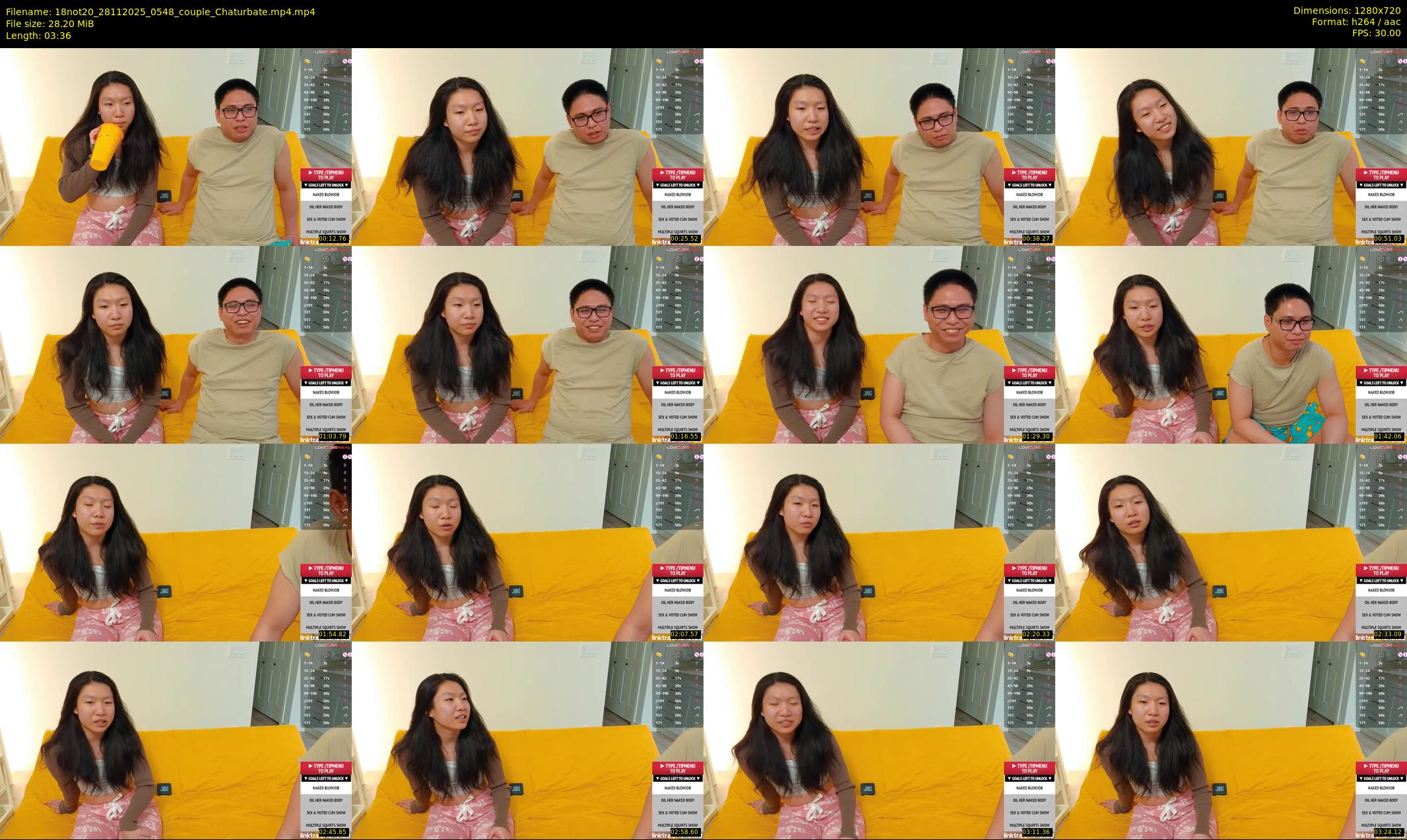 18not20 — 4 minute Chaturbate couple cam show recording, 720p, Nov 28, 2025