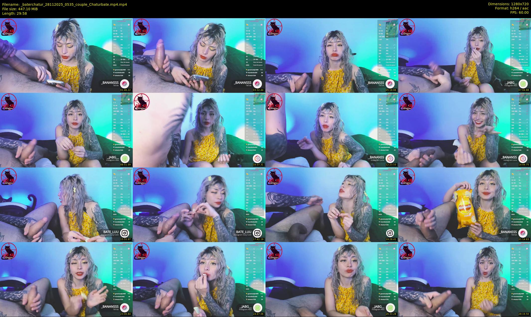 _baterchatur — 30 minute Chaturbate couple cam show recording, 720p, Nov 28, 2025