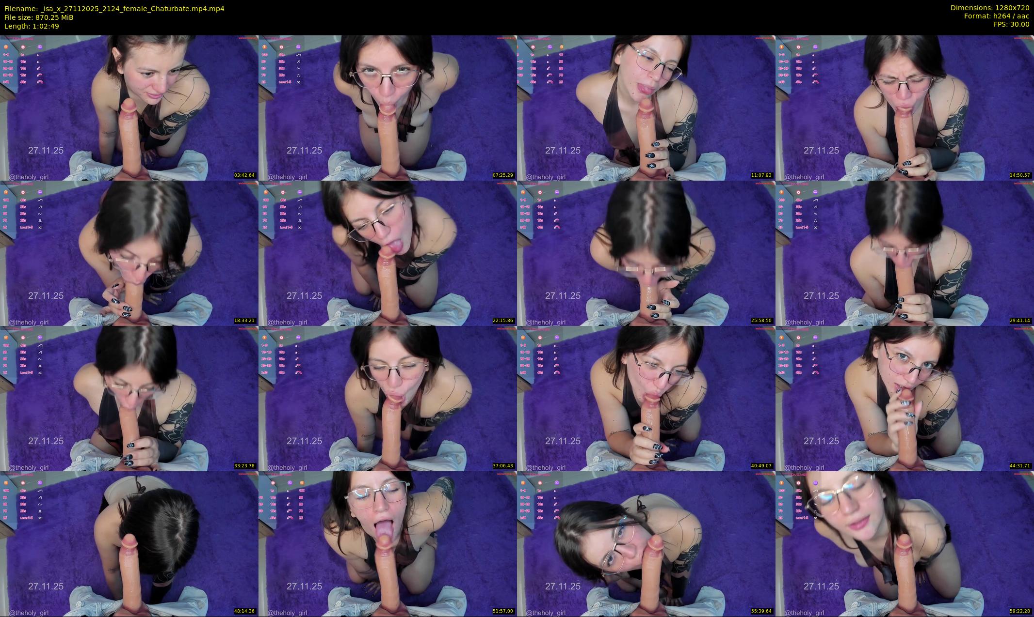_isa_x — 63 minute Chaturbate female cam show recording, 720p, Nov 27, 2025