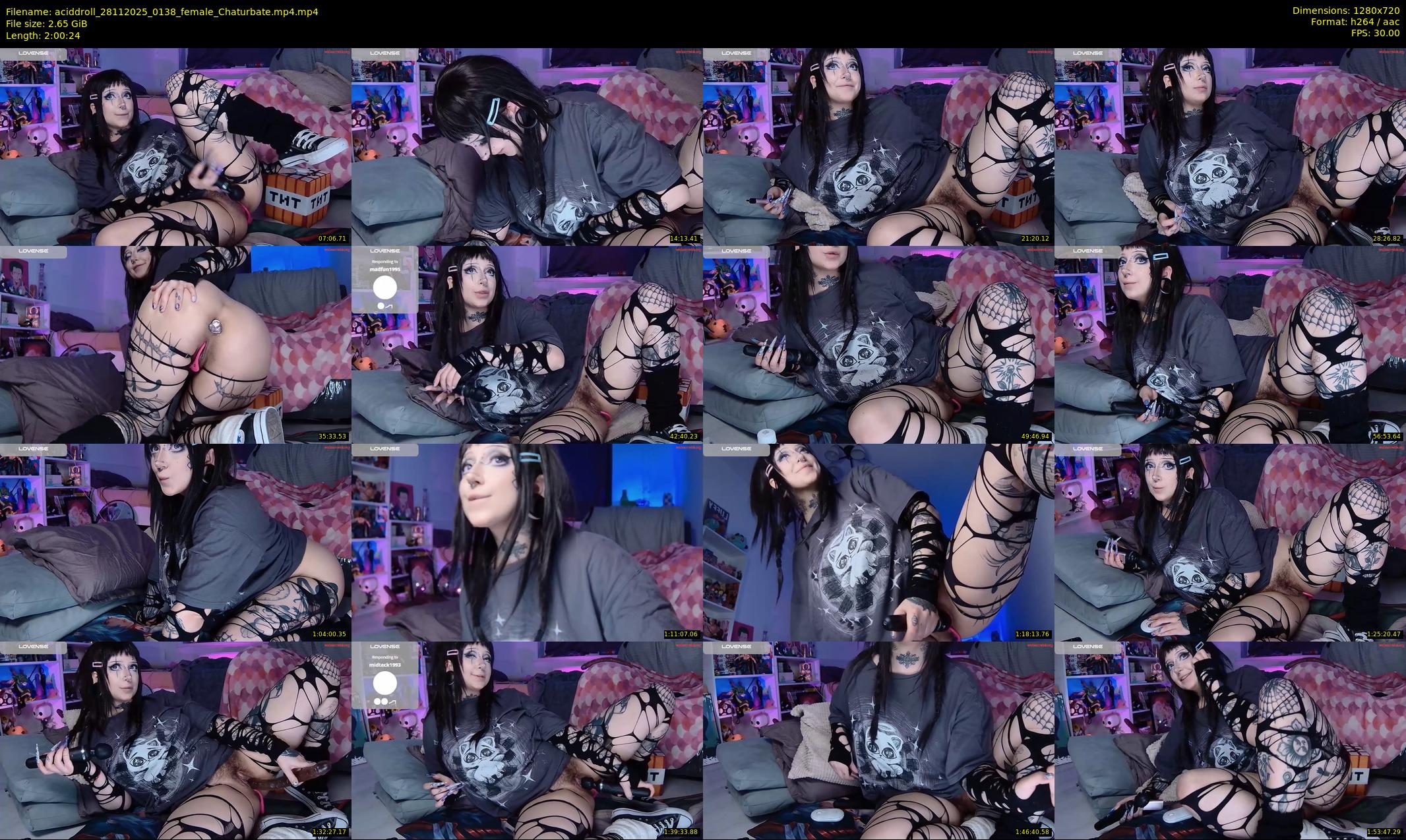 aciddroll — 121 minute Chaturbate female cam show recording, 720p, Nov 28, 2025