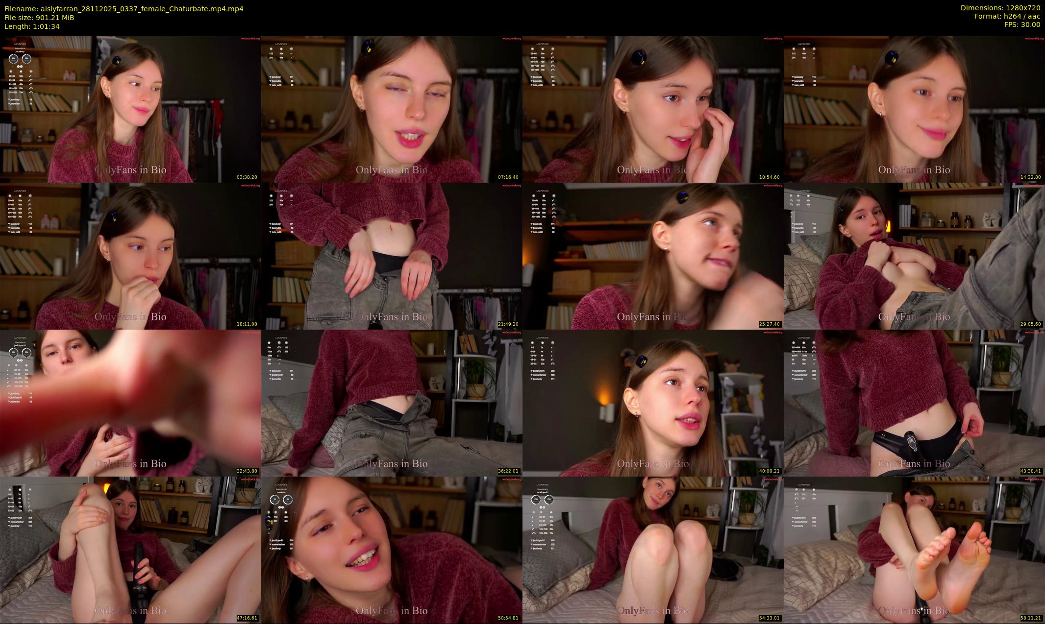 aislyfarran — 62 minute Chaturbate female cam show recording, 720p, Nov 28, 2025