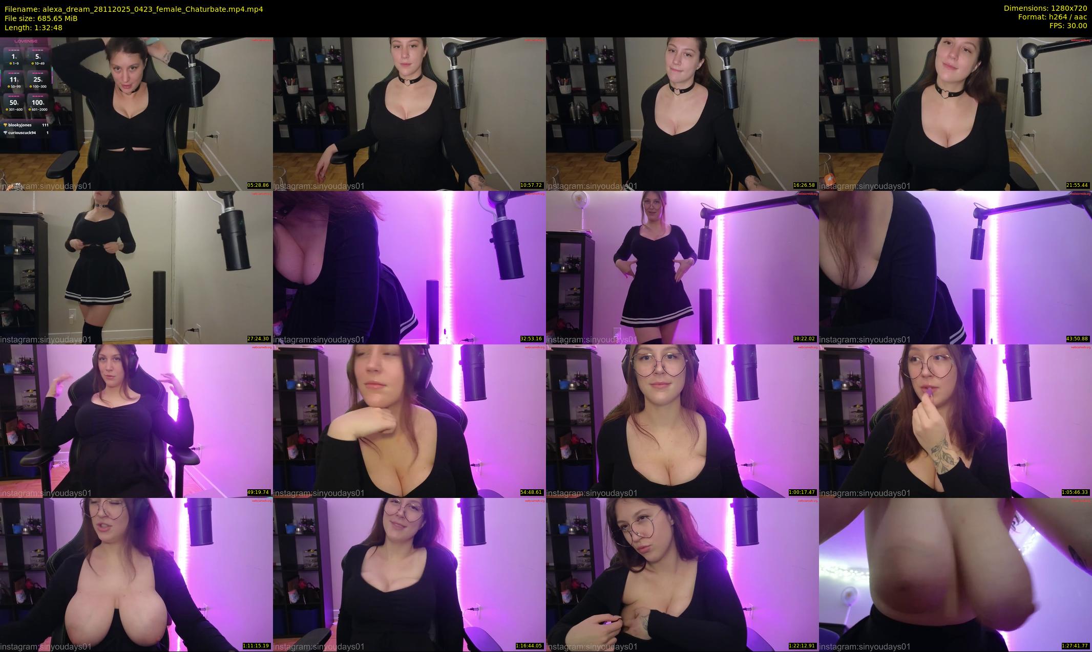 alexa_dream — 93 minute Chaturbate female cam show recording, 720p, Nov 28, 2025