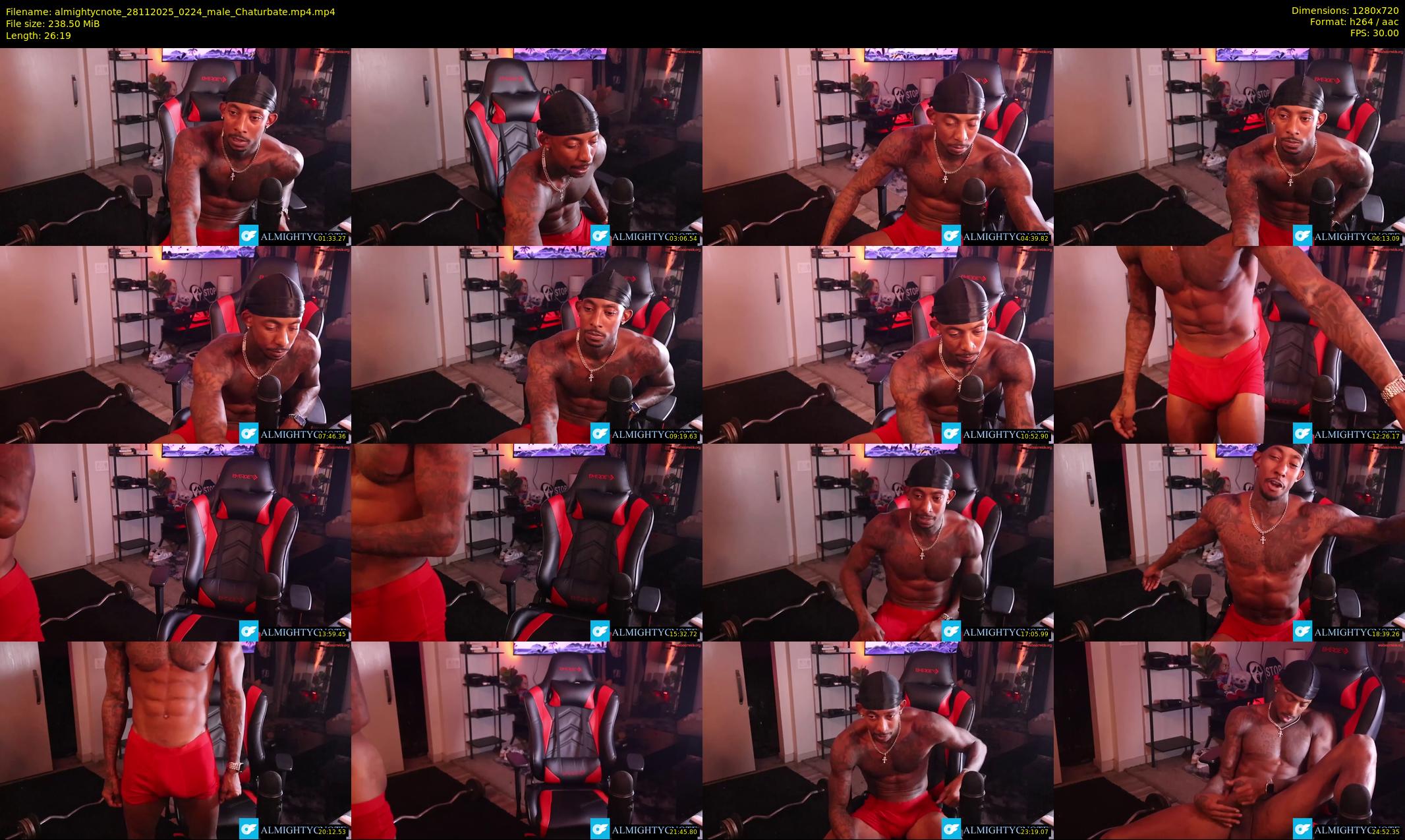 almightycnote — 27 minute Chaturbate male cam show recording, 720p, Nov 28, 2025