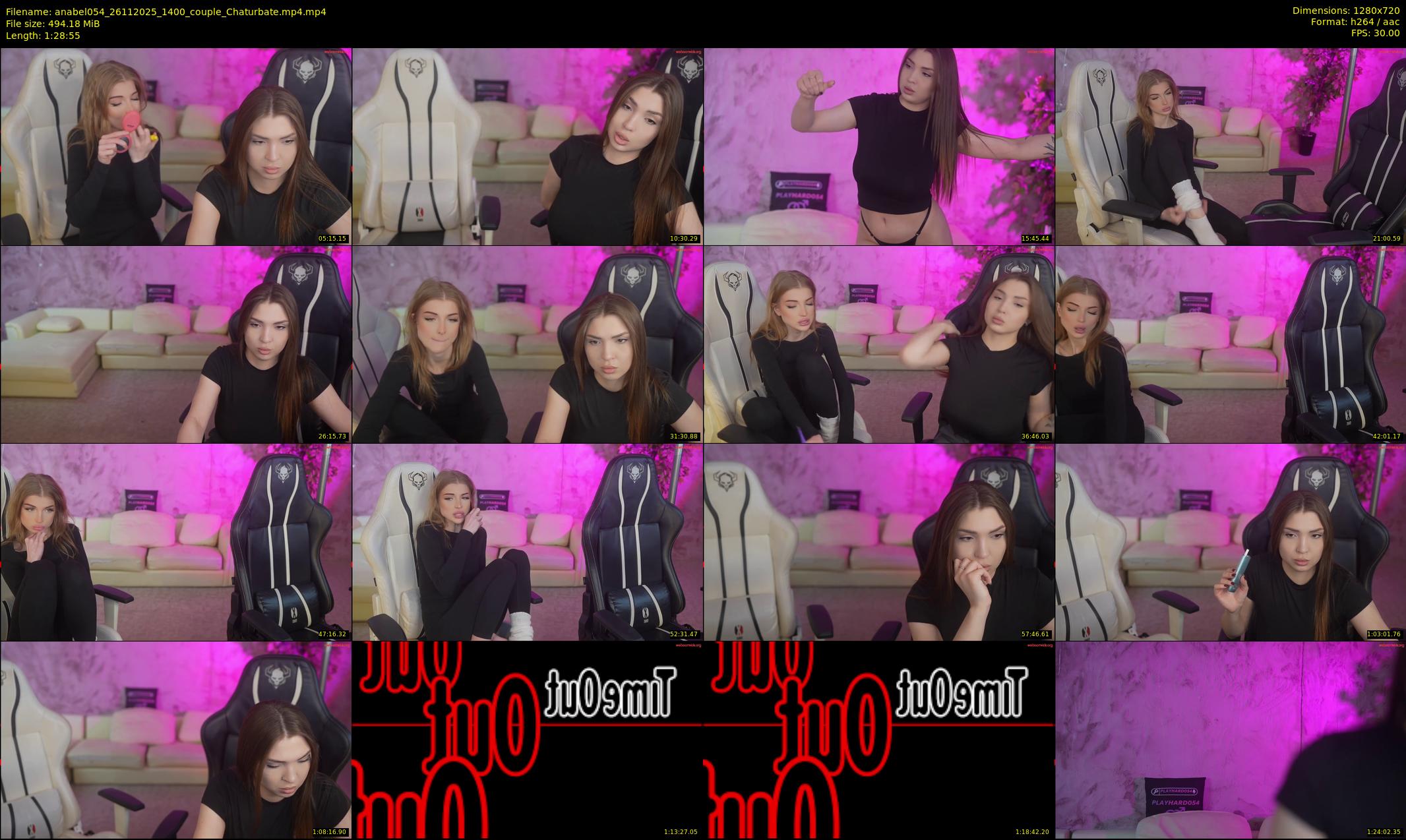 anabel054 — 89 minute Chaturbate female cam show recording, 720p, Nov 26, 2025
