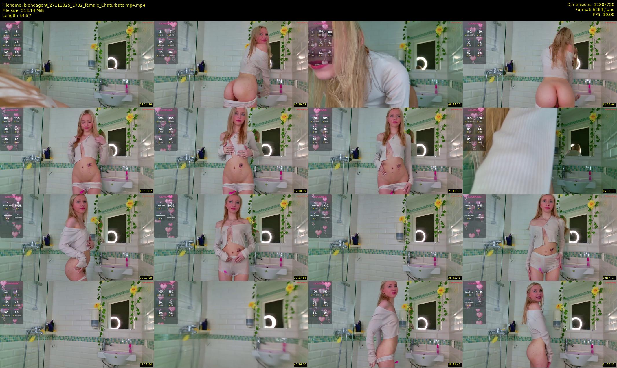 blondagent — 55 minute Chaturbate female cam show recording, 720p, Nov 27, 2025
