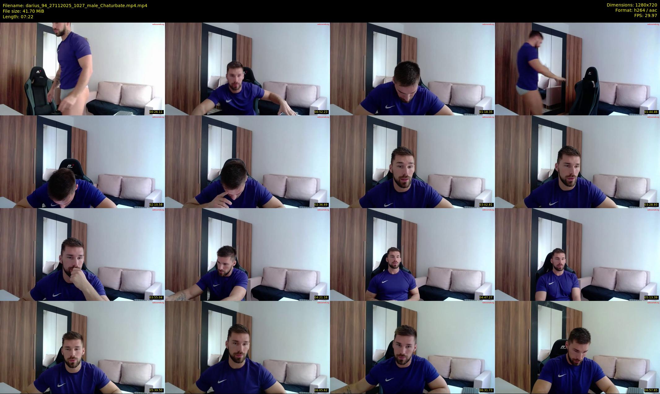 darius_94 — 8 minute Chaturbate male cam show recording, 720p, Nov 27, 2025
