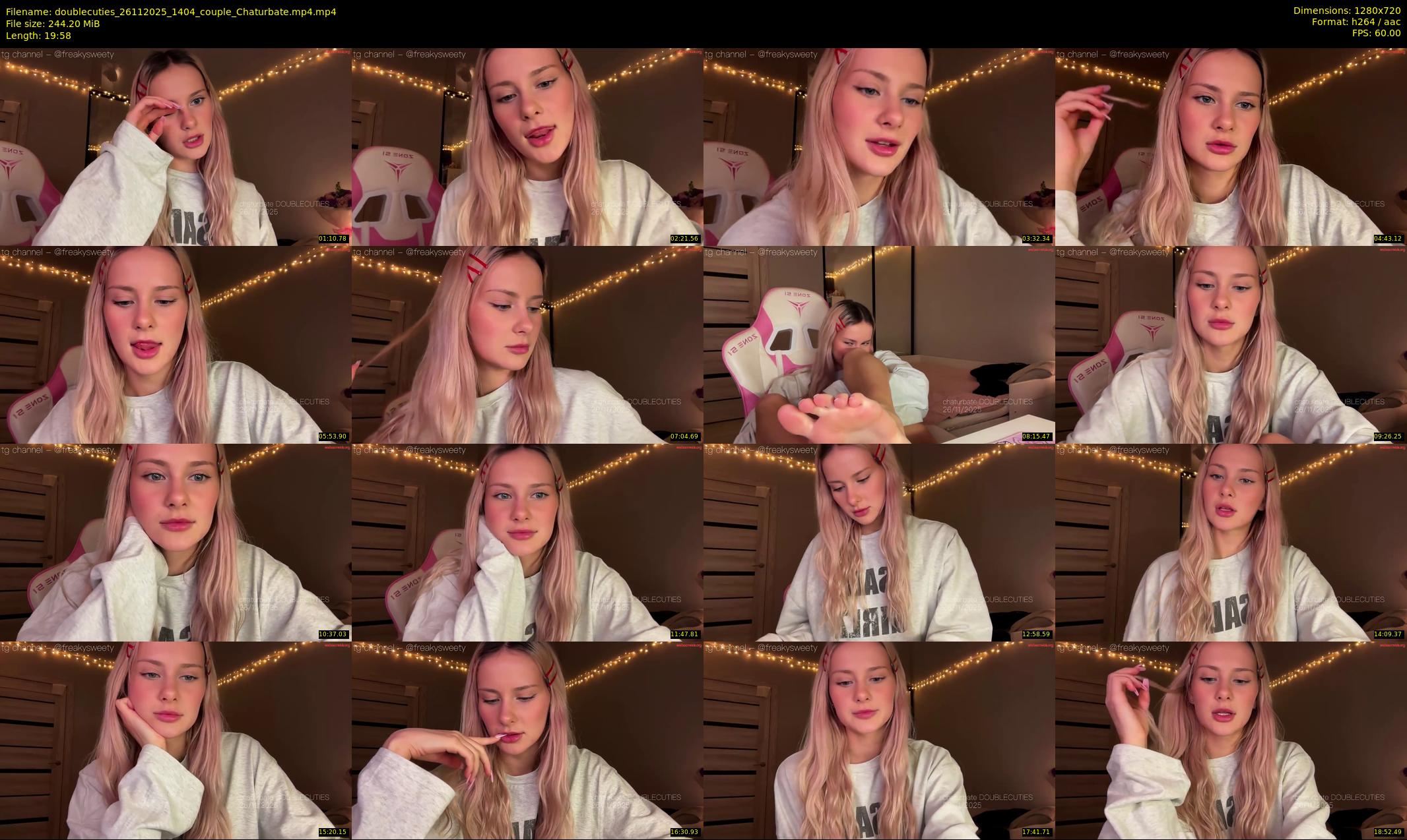 doublecuties — 20 minute Chaturbate couple cam show recording, 720p, Nov 26, 2025