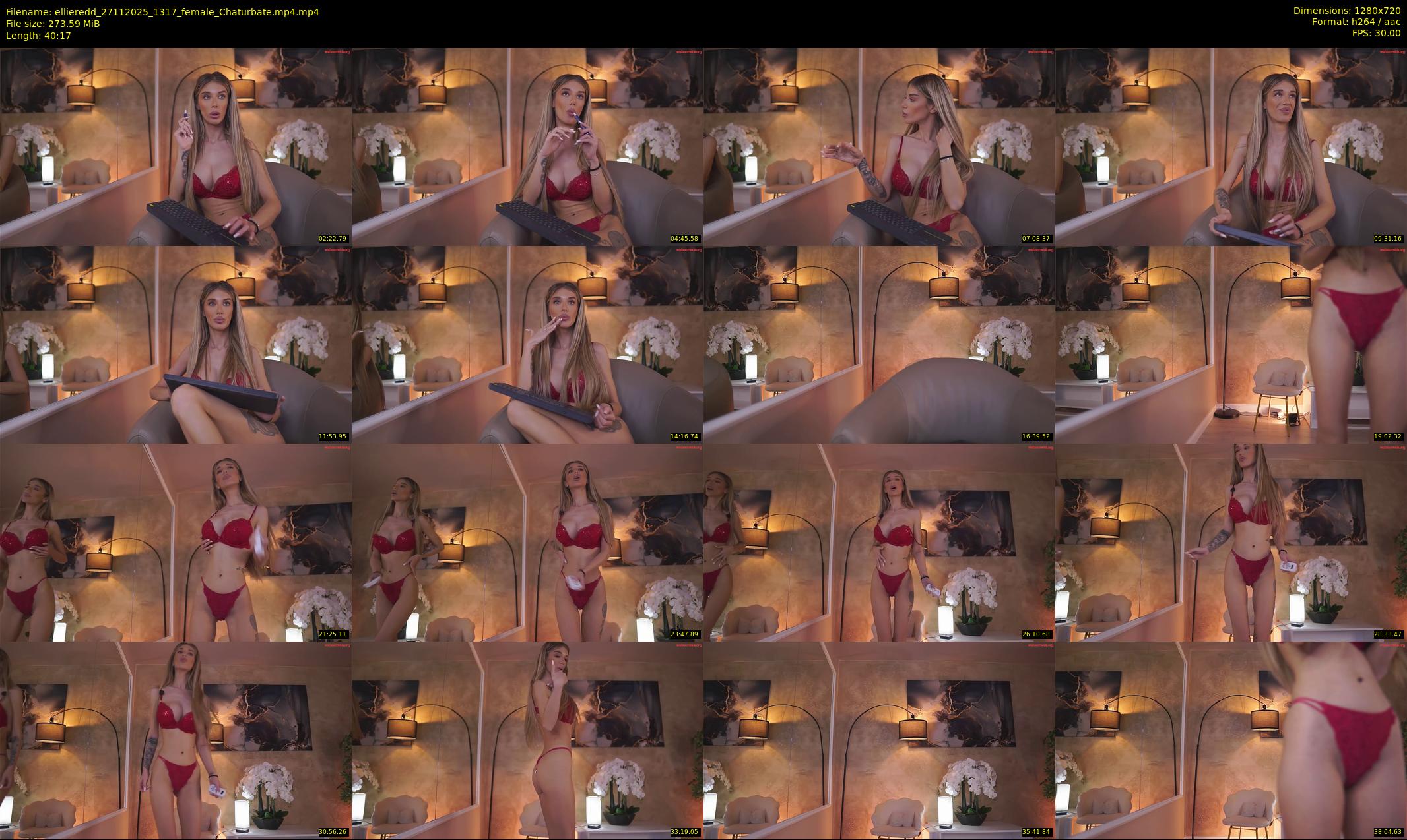 ellieredd — 41 minute Chaturbate female cam show recording, 720p, Nov 27, 2025