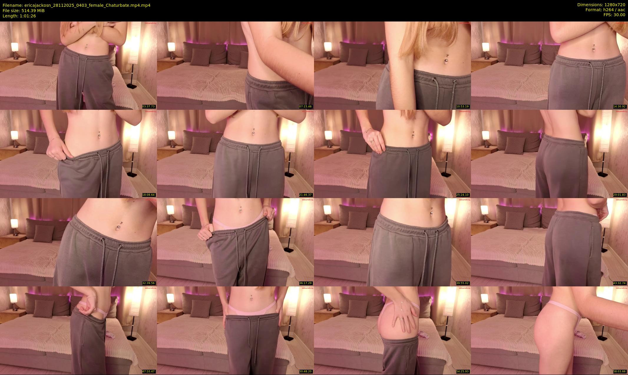 ericajackosn — 62 minute Chaturbate female cam show recording, 720p, Nov 28, 2025