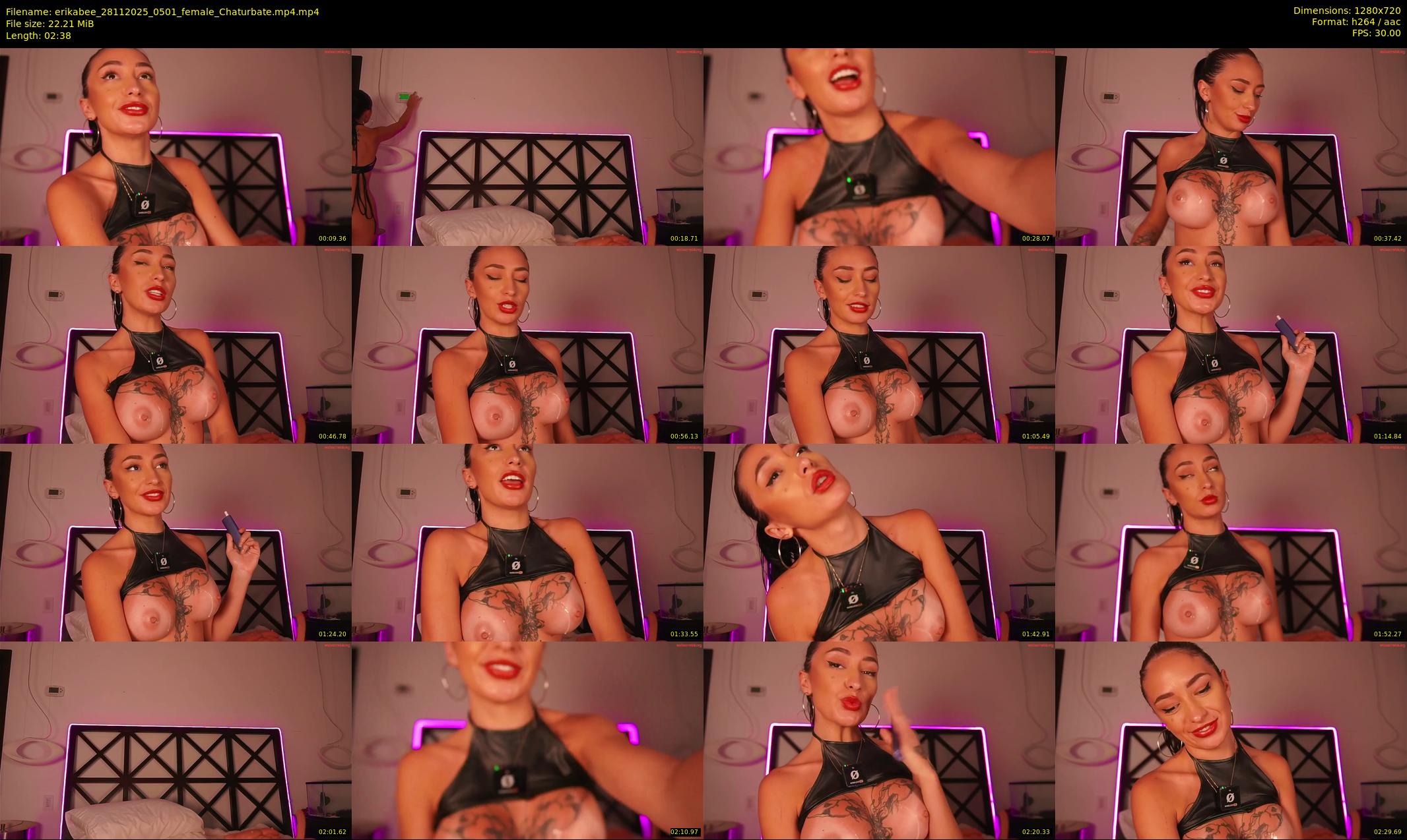 erikabee — 3 minute Chaturbate female cam show recording, 720p, Nov 28, 2025