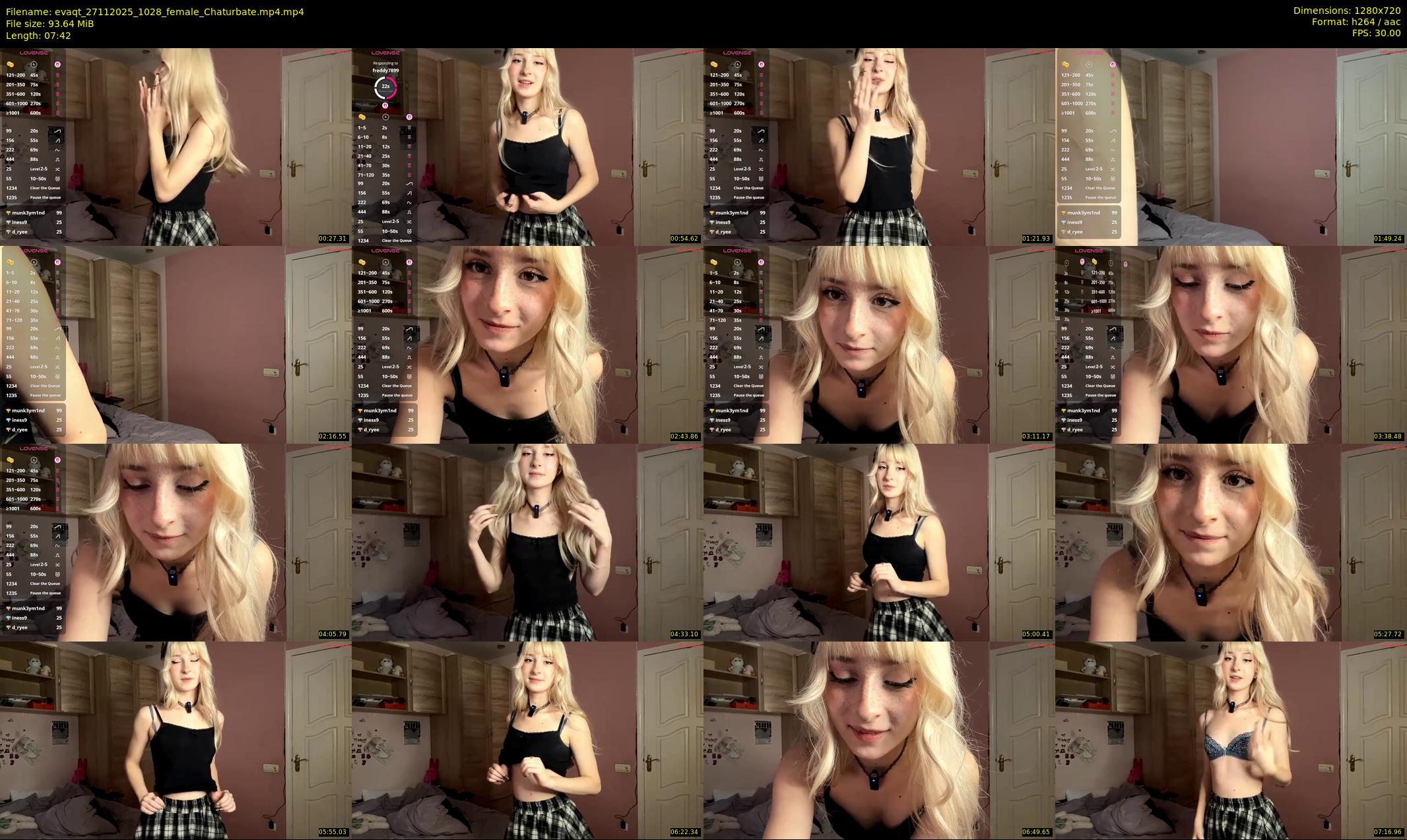 evaqt — 8 minute Chaturbate female cam show recording, 720p, Nov 27, 2025