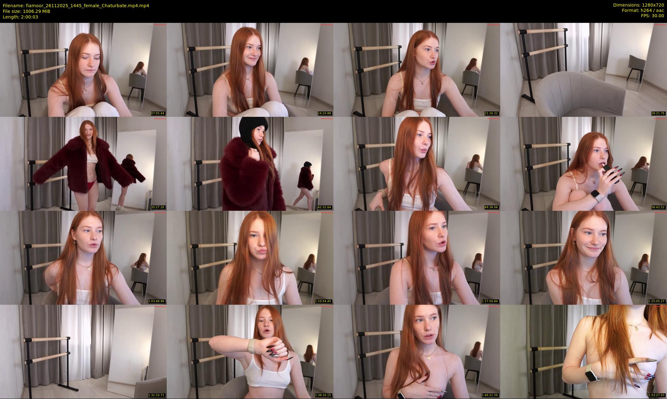 fiamoor — 121 minute Chaturbate female cam show recording, 720p, Nov 26, 2025