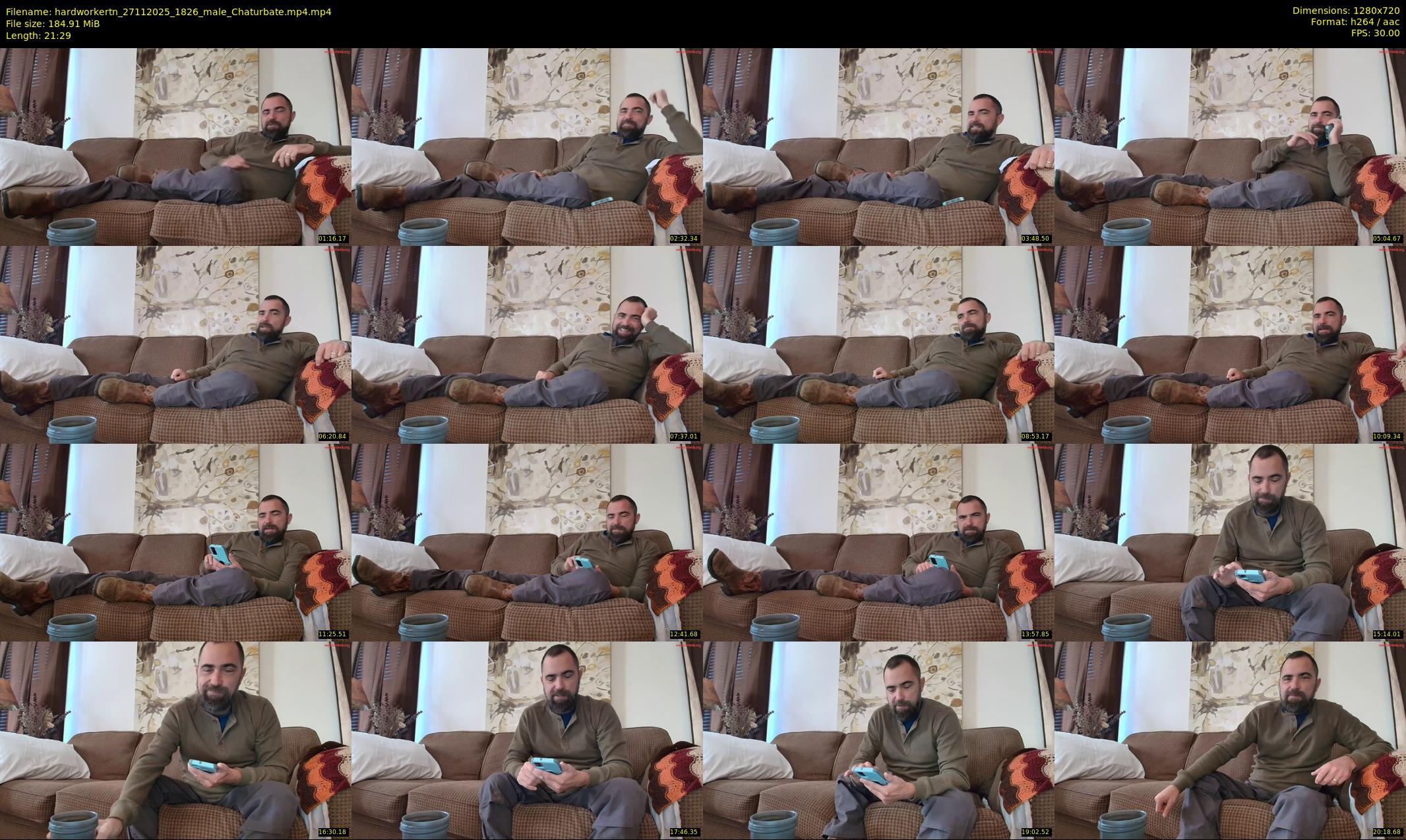 hardworkertn — 22 minute Chaturbate male cam show recording, 720p, Nov 27, 2025