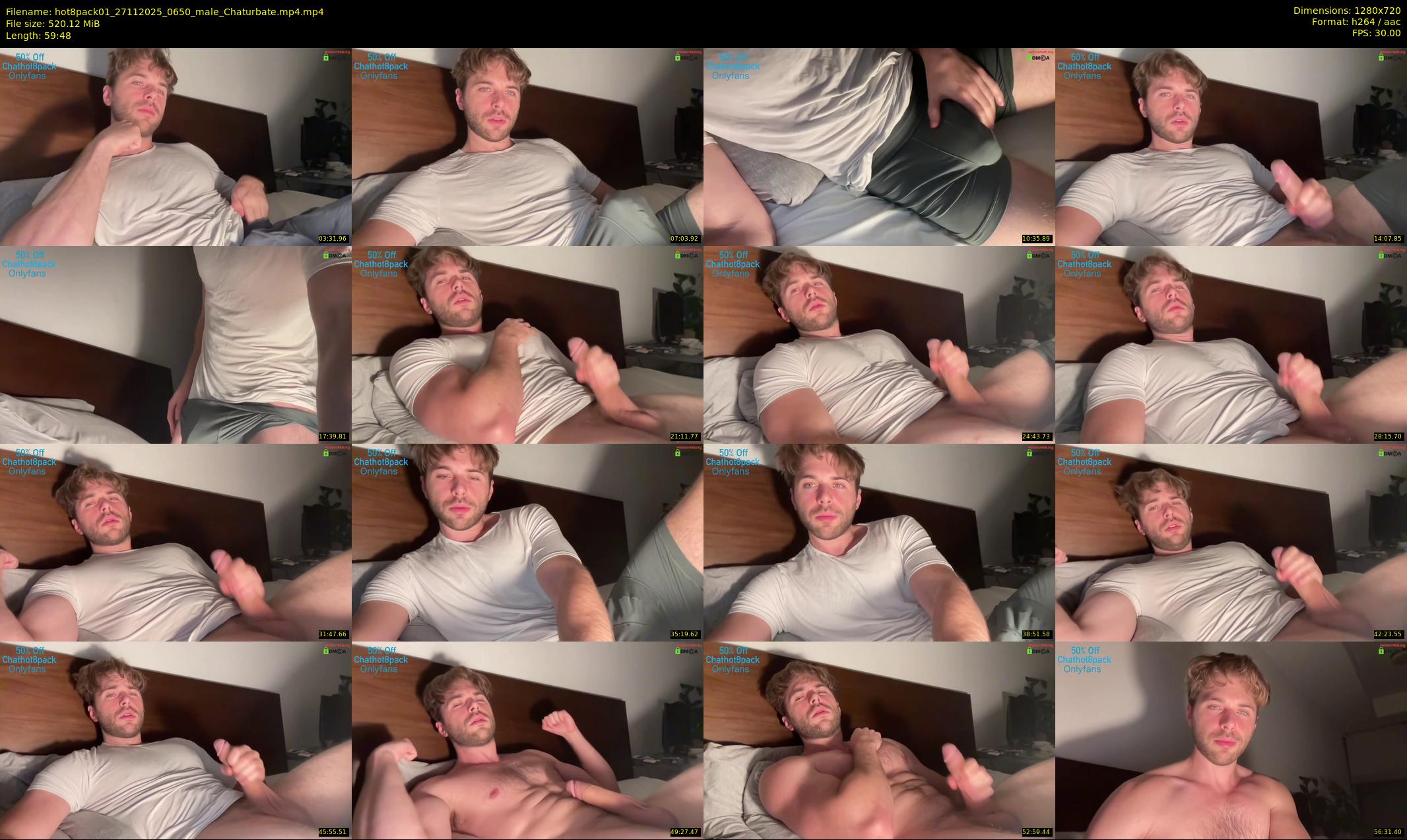 hot8pack01 — 60 minute Chaturbate male cam show recording, 720p, Nov 27, 2025