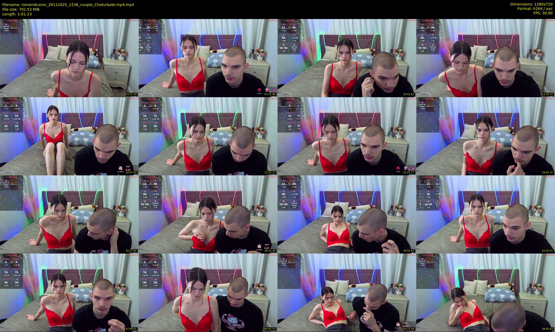 irenendconor — 62 minute Chaturbate couple cam show recording, 720p, Nov 26, 2025