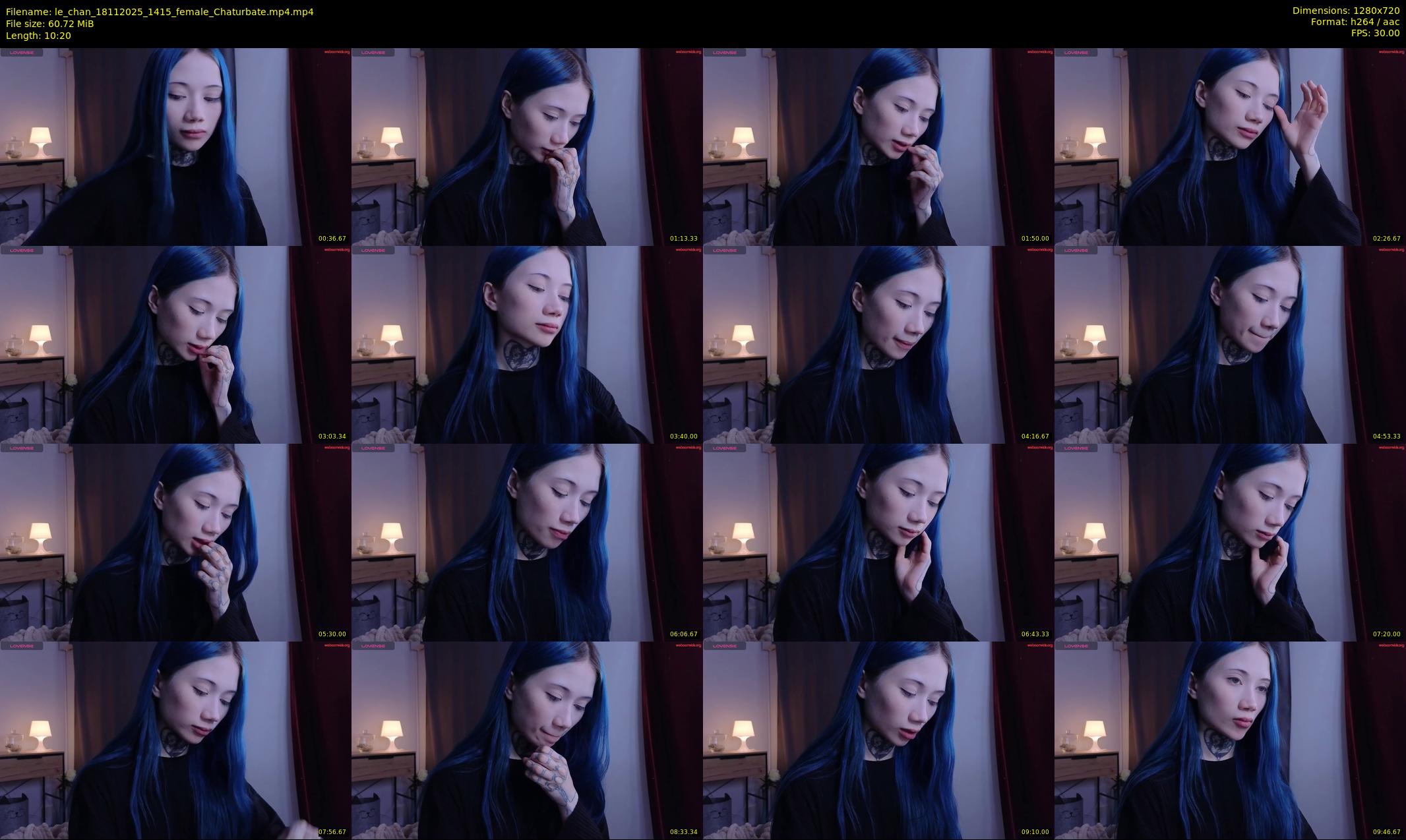 le_chan — 11 minute Chaturbate female cam show recording, 720p, Nov 18, 2025