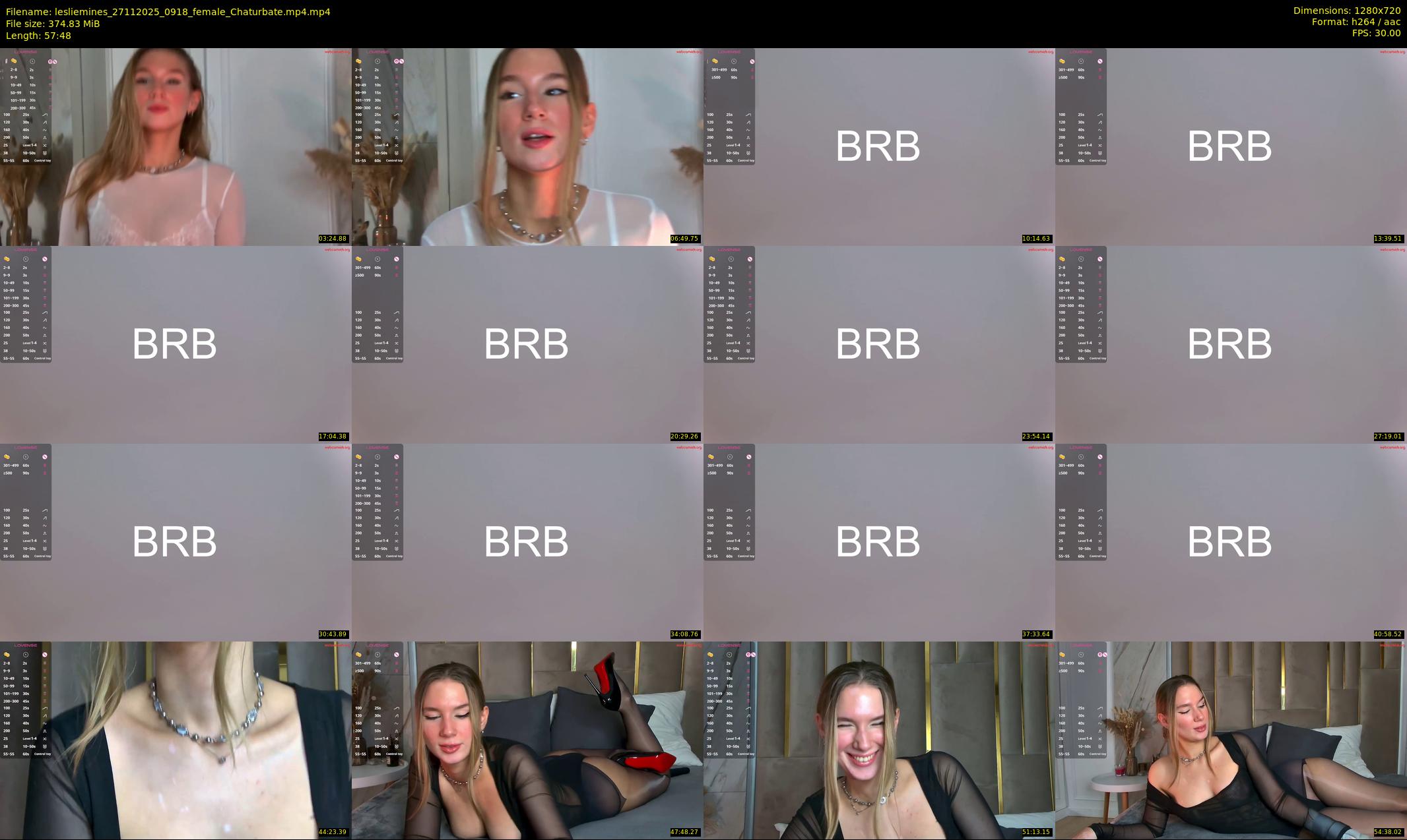 lesliemines — 58 minute Chaturbate female cam show recording, 720p, Nov 27, 2025