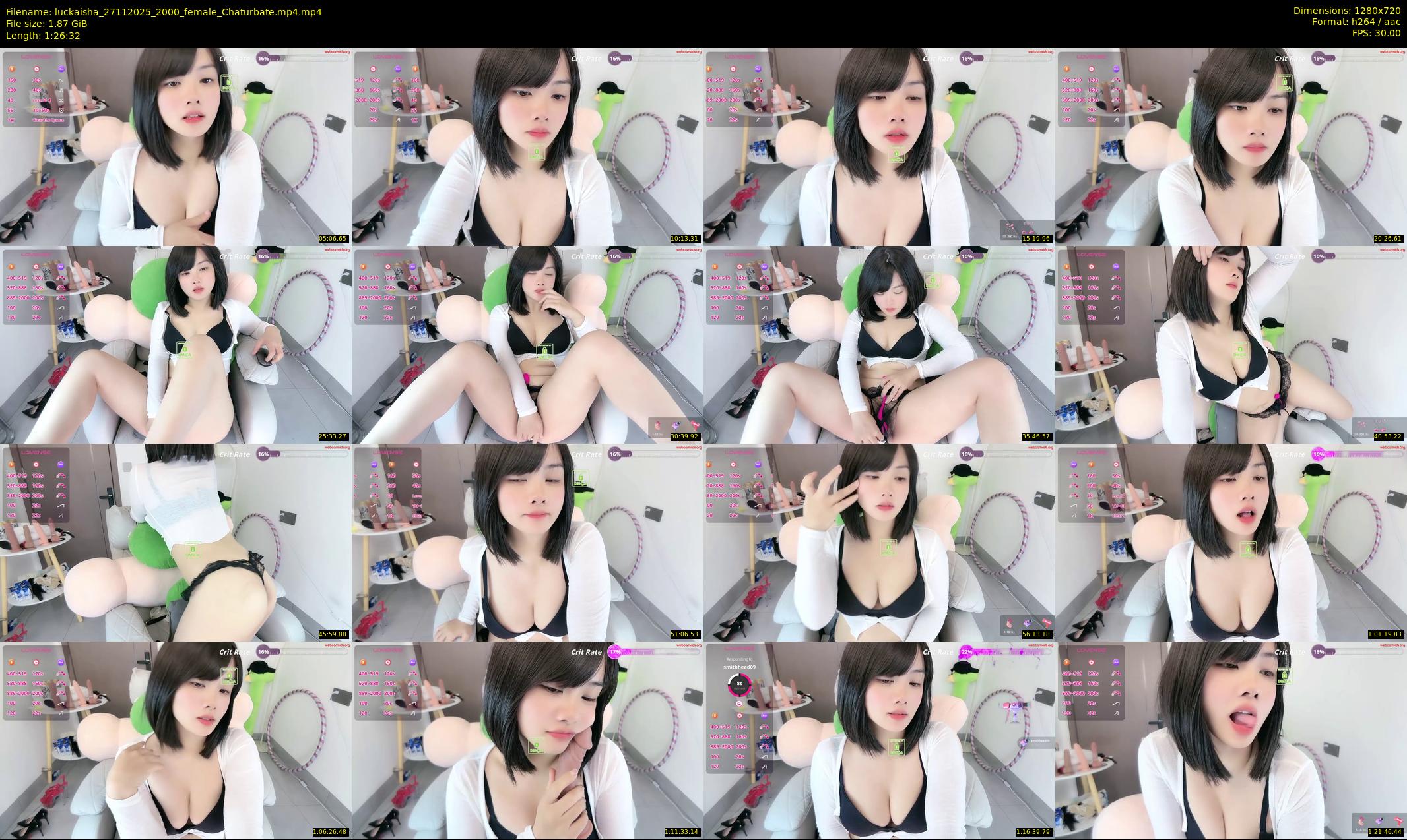 luckaisha — 87 minute Chaturbate female cam show recording, 720p, Nov 27, 2025