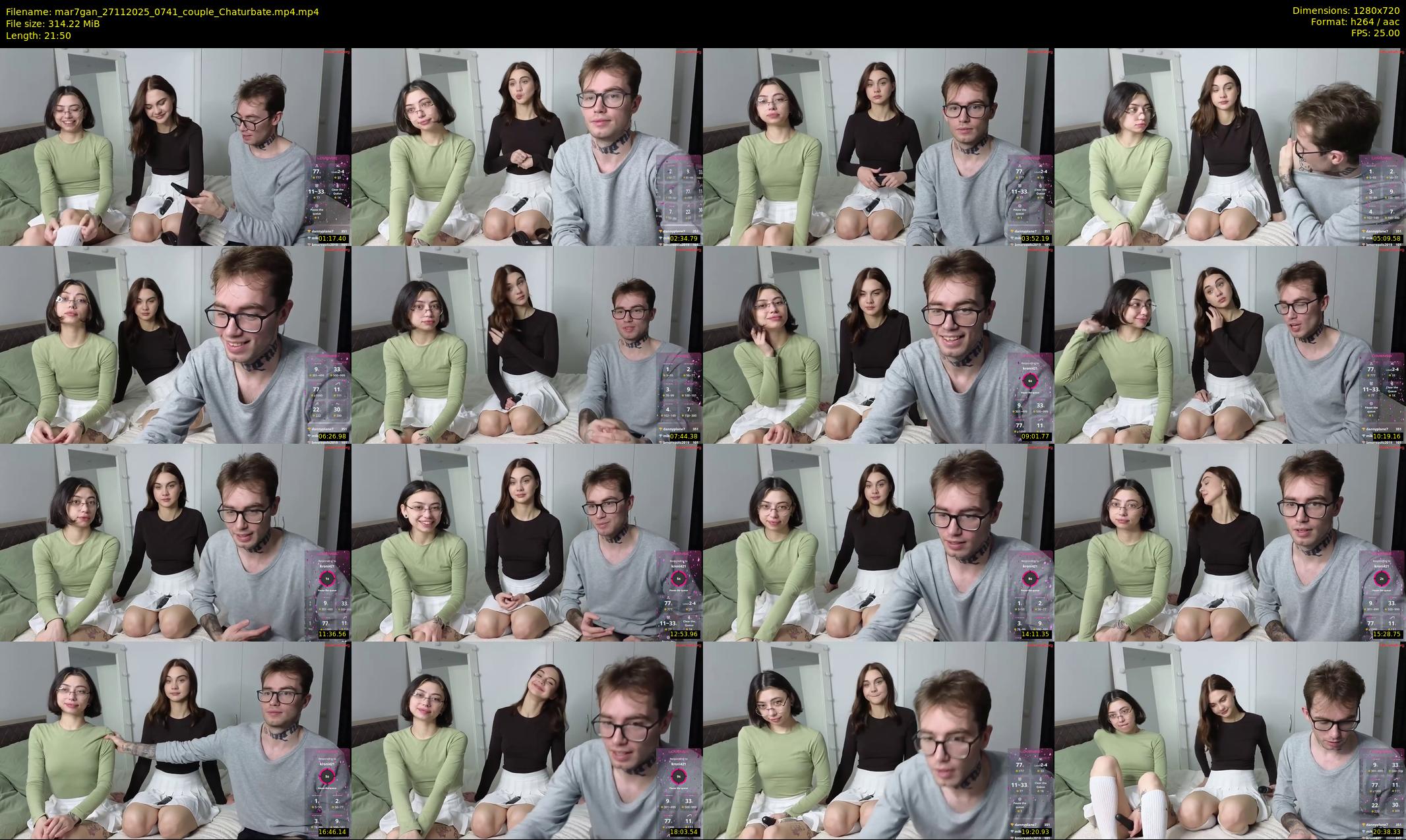 mar7gan — 22 minute Chaturbate couple cam show recording, 720p, Nov 27, 2025