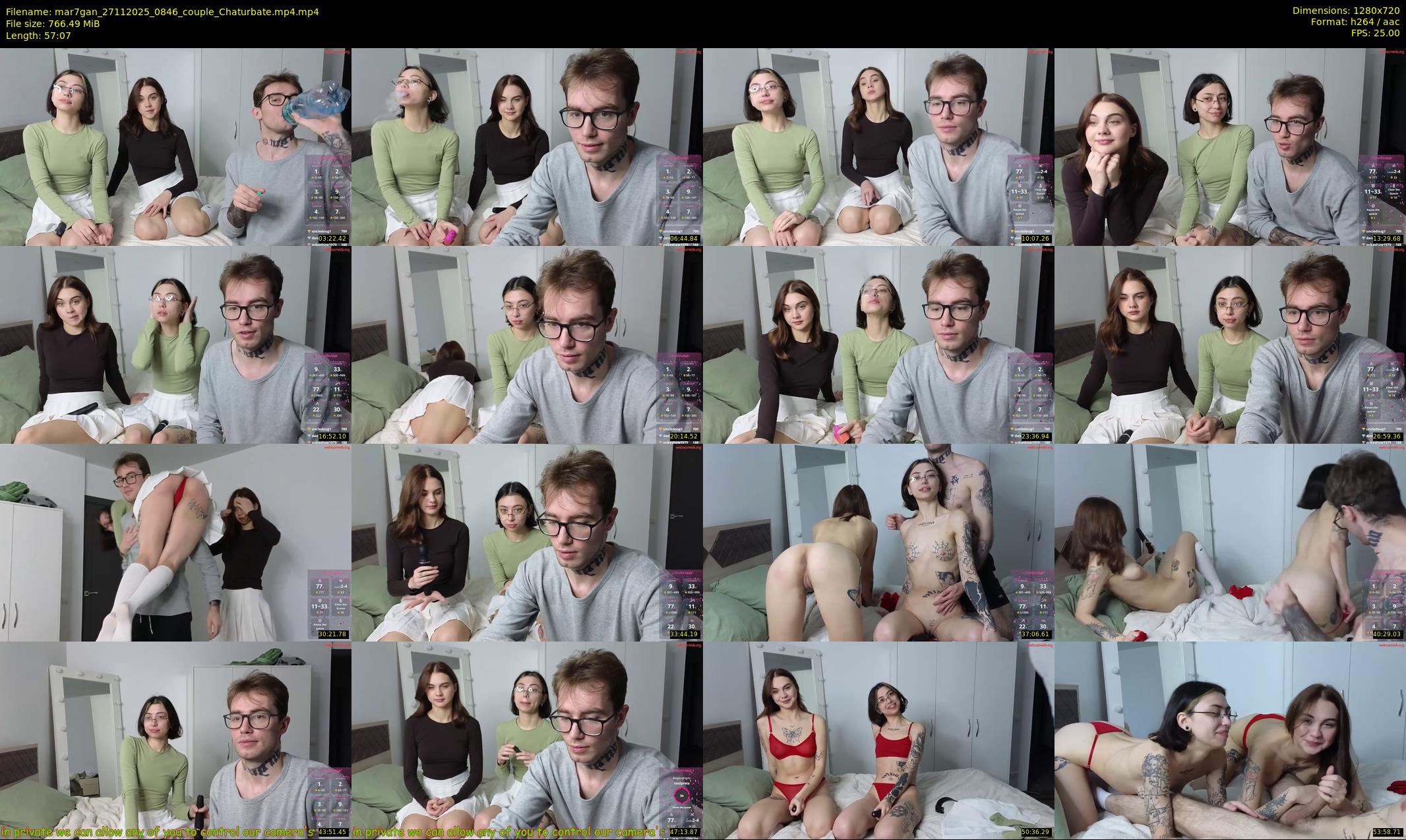 mar7gan — 58 minute Chaturbate couple cam show recording, 720p, Nov 27, 2025
