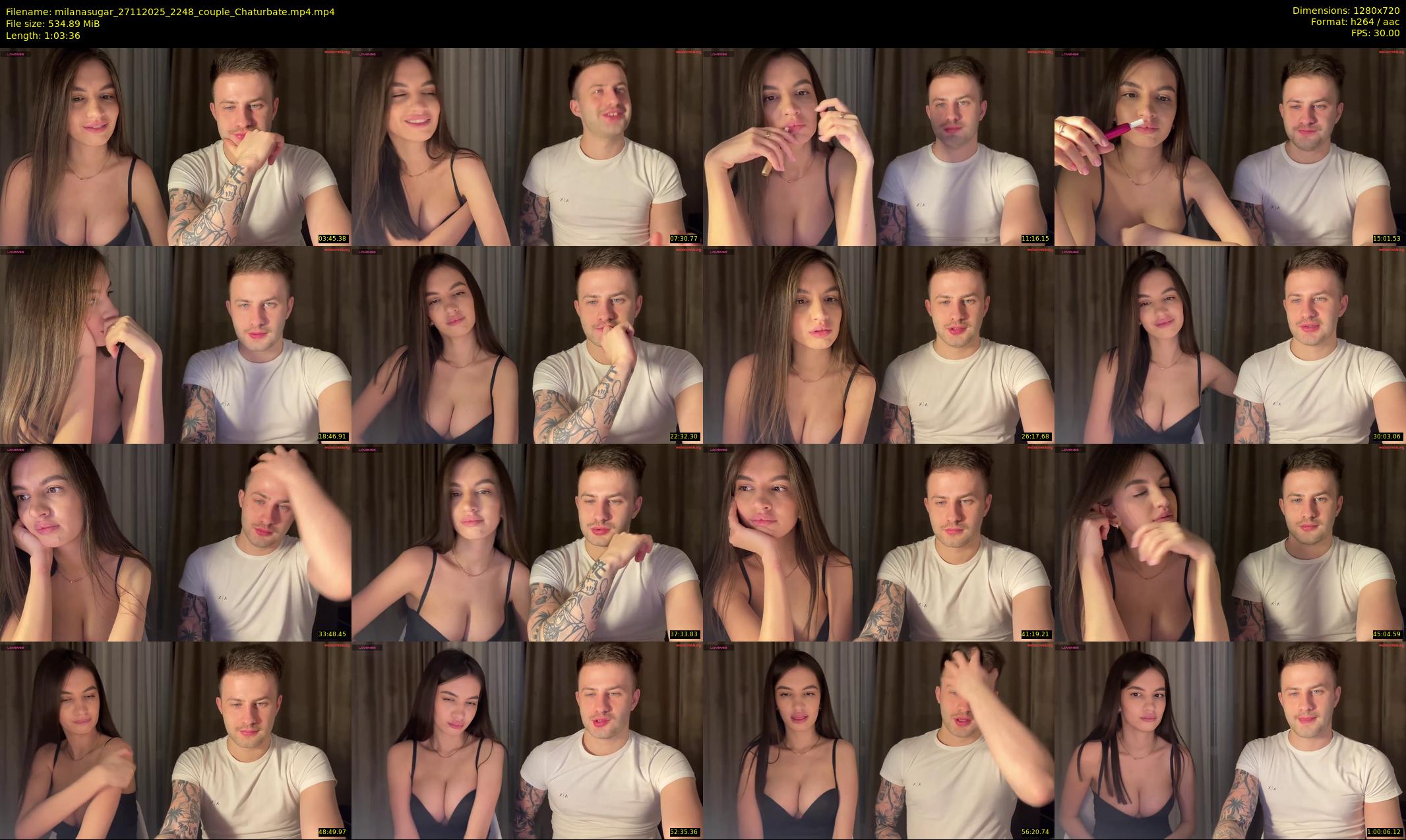 milanasugar — 64 minute Chaturbate couple cam show recording, 720p, Nov 27, 2025