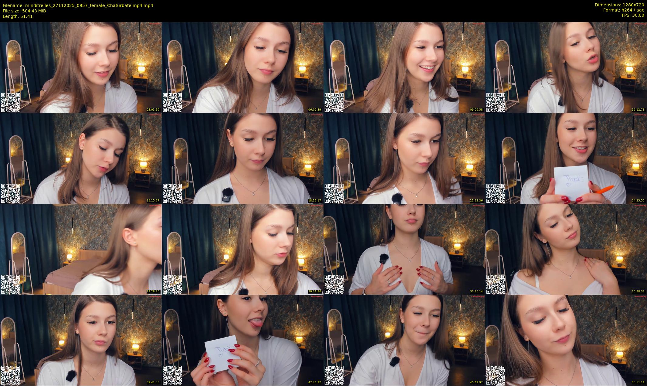 minditrelles — 52 minute Chaturbate female cam show recording, 720p, Nov 27, 2025
