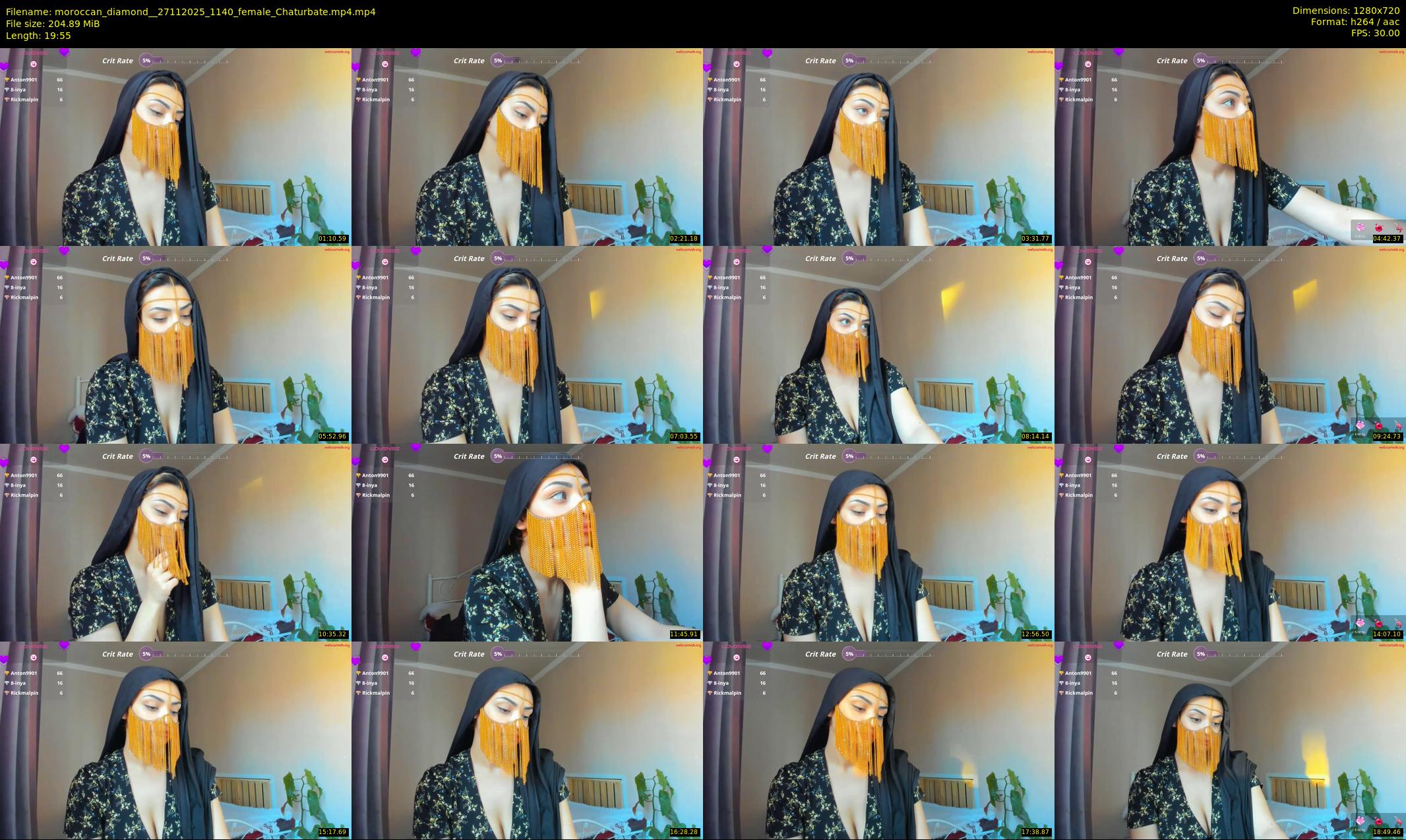 moroccan_diamond_ — 20 minute Chaturbate female cam show recording, 720p, Nov 27, 2025