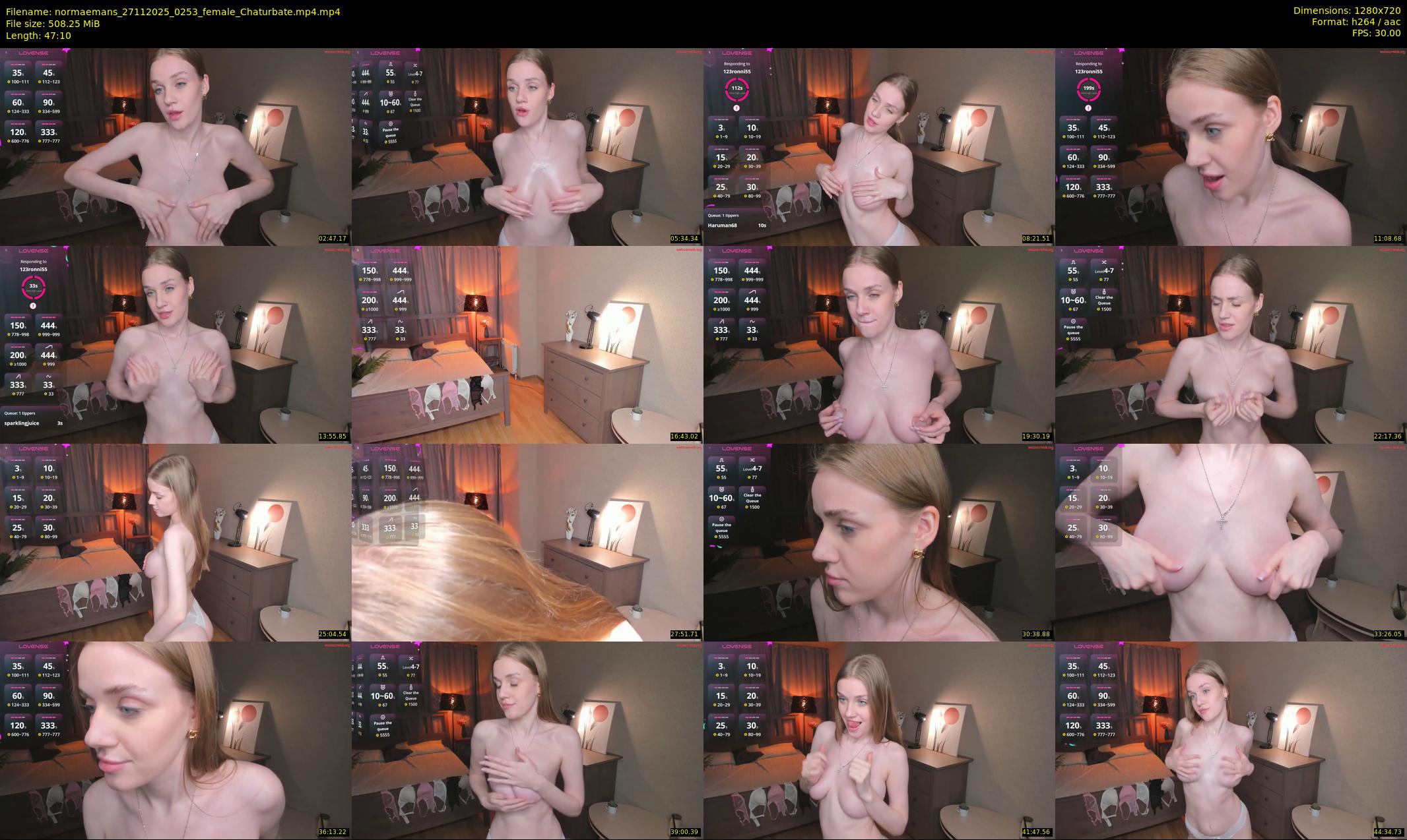 normaemans — 48 minute Chaturbate female cam show recording, 720p, Nov 27, 2025