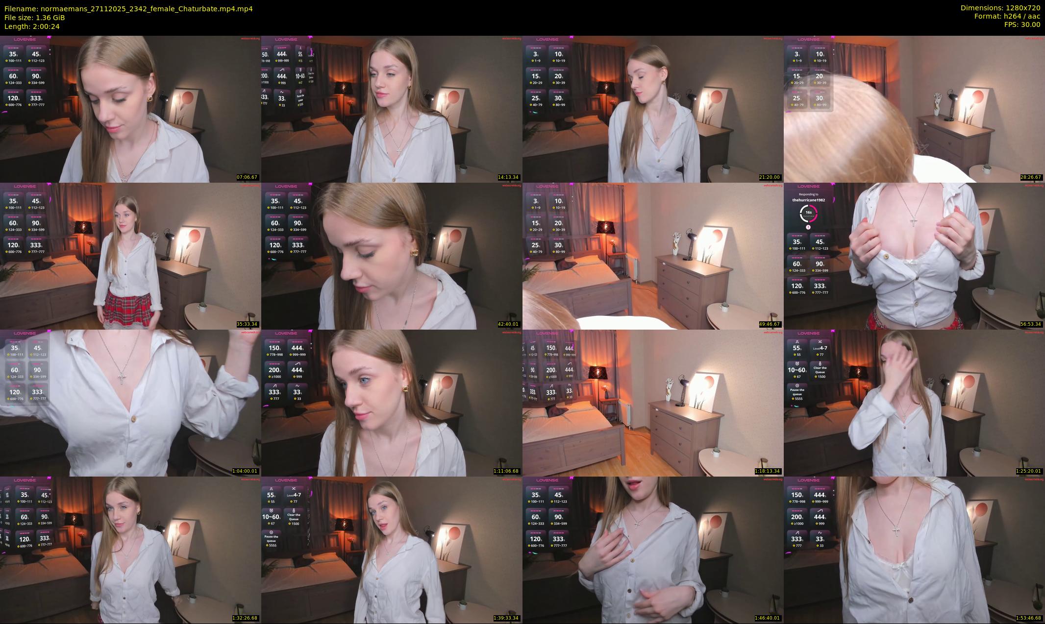 normaemans — 121 minute Chaturbate female cam show recording, 720p, Nov 27, 2025