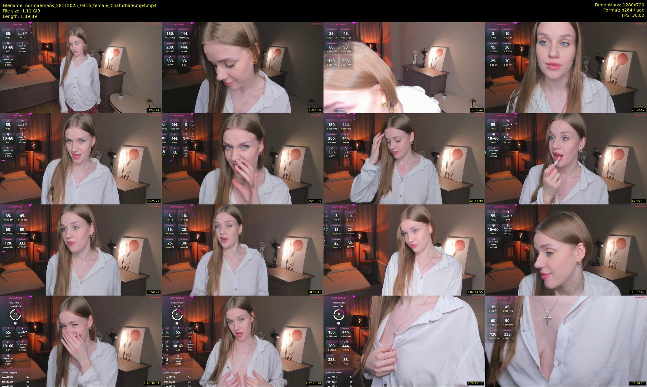normaemans — 100 minute Chaturbate female cam show recording, 720p, Nov 28, 2025