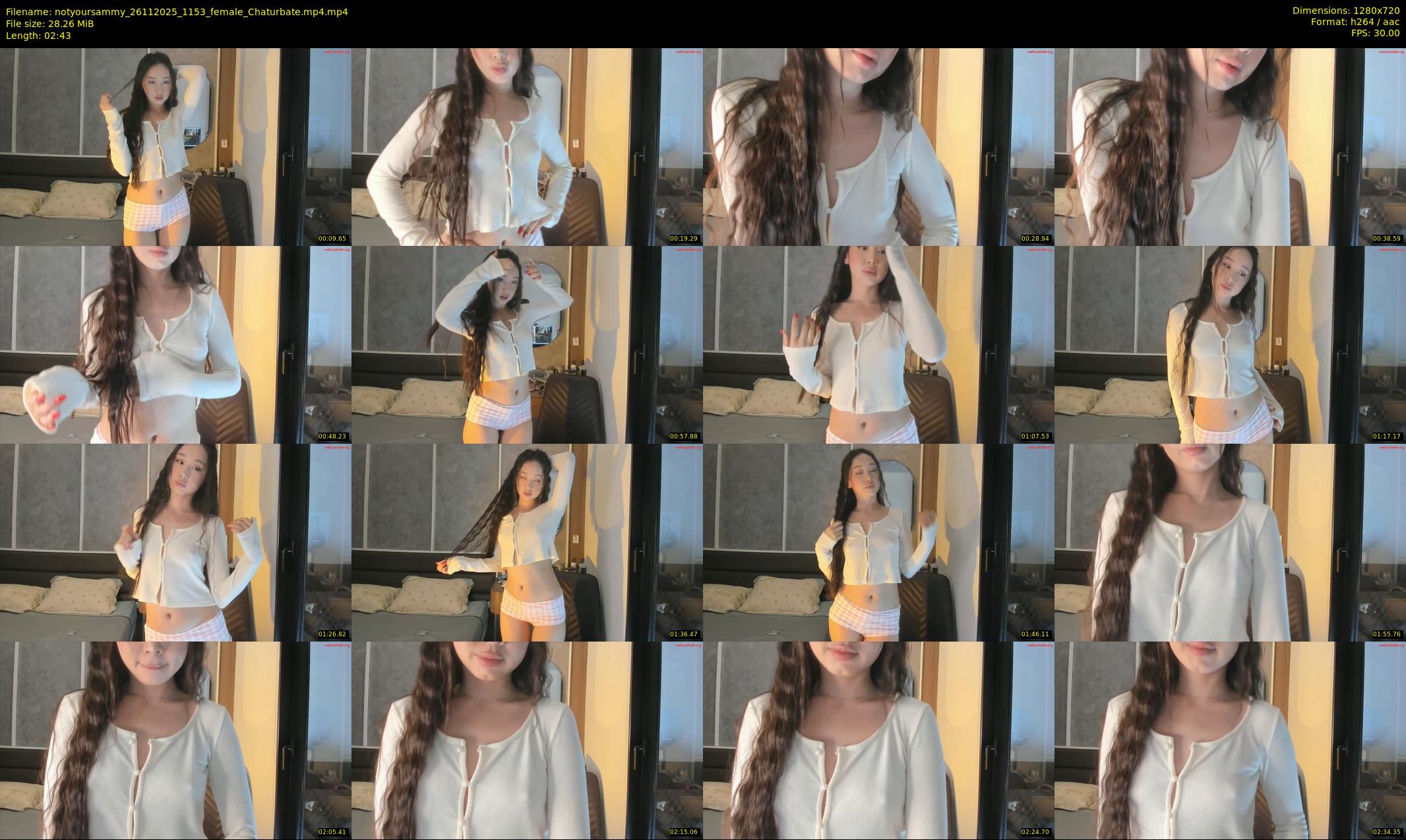 notyoursammy — 3 minute Chaturbate female cam show recording, 720p, Nov 26, 2025
