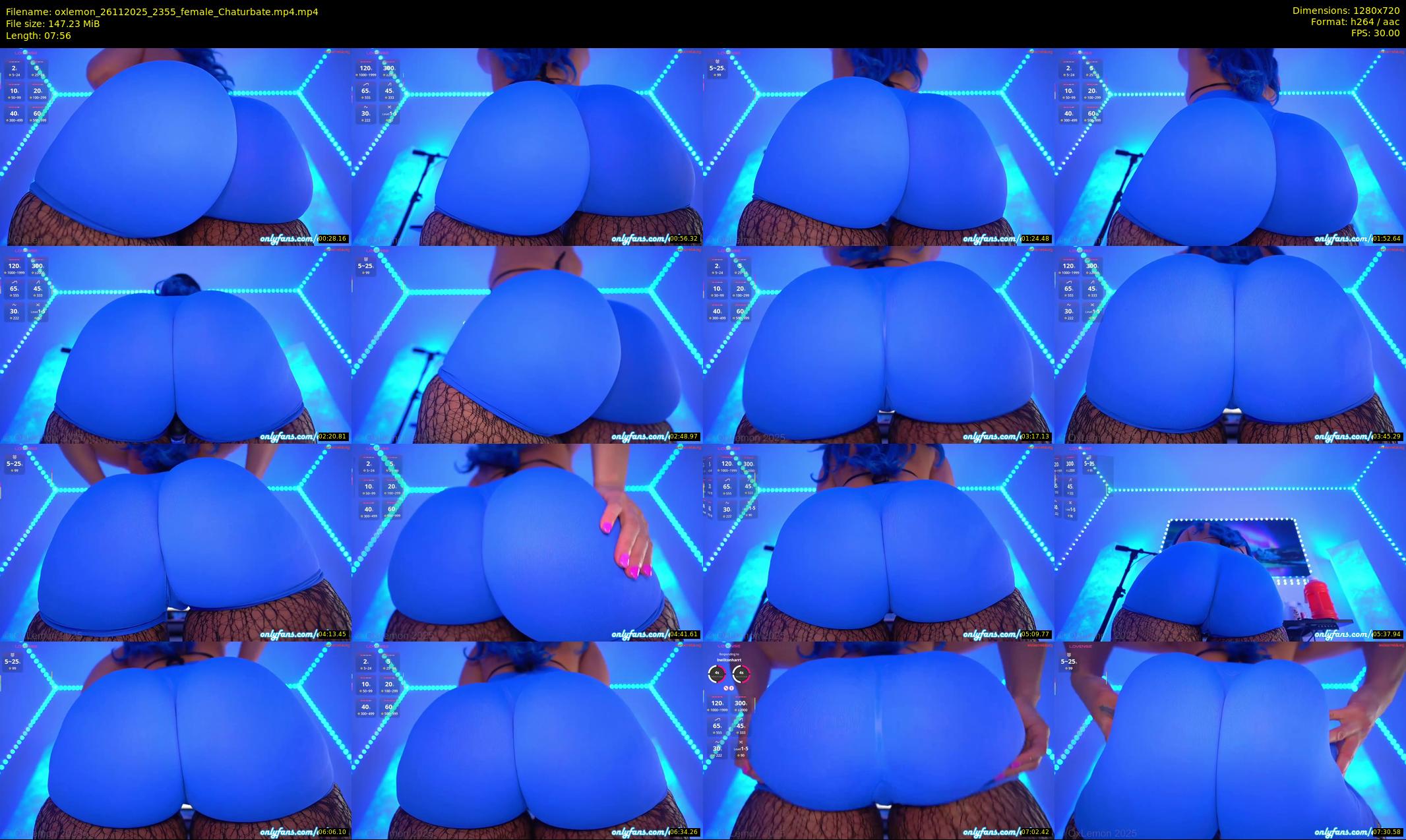 oxlemon — 8 minute Chaturbate female cam show recording, 720p, Nov 26, 2025