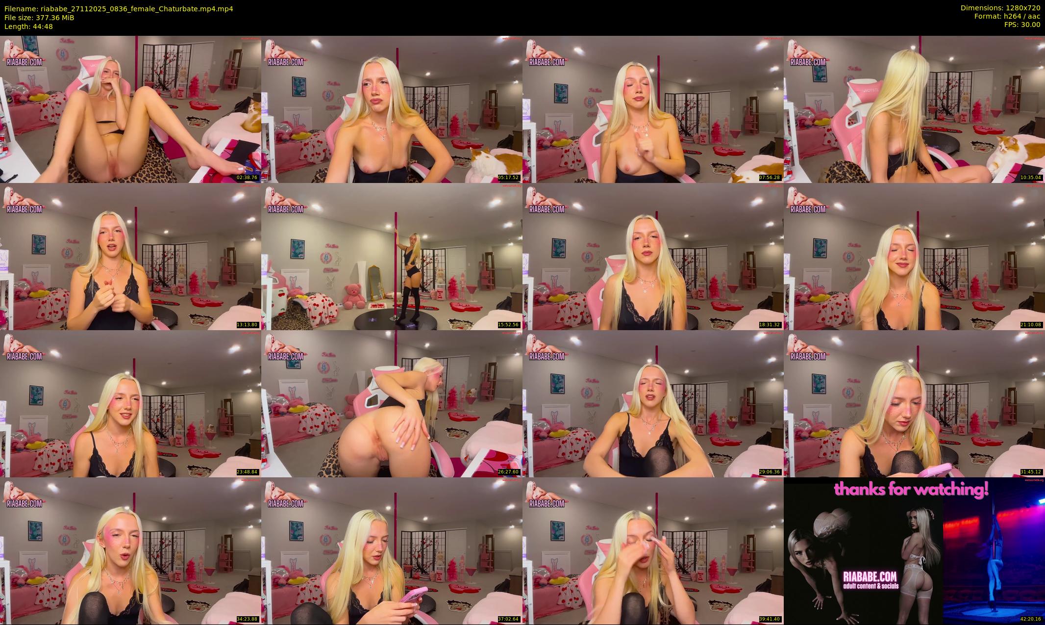 riababe — 45 minute Chaturbate female cam show recording, 720p, Nov 27, 2025