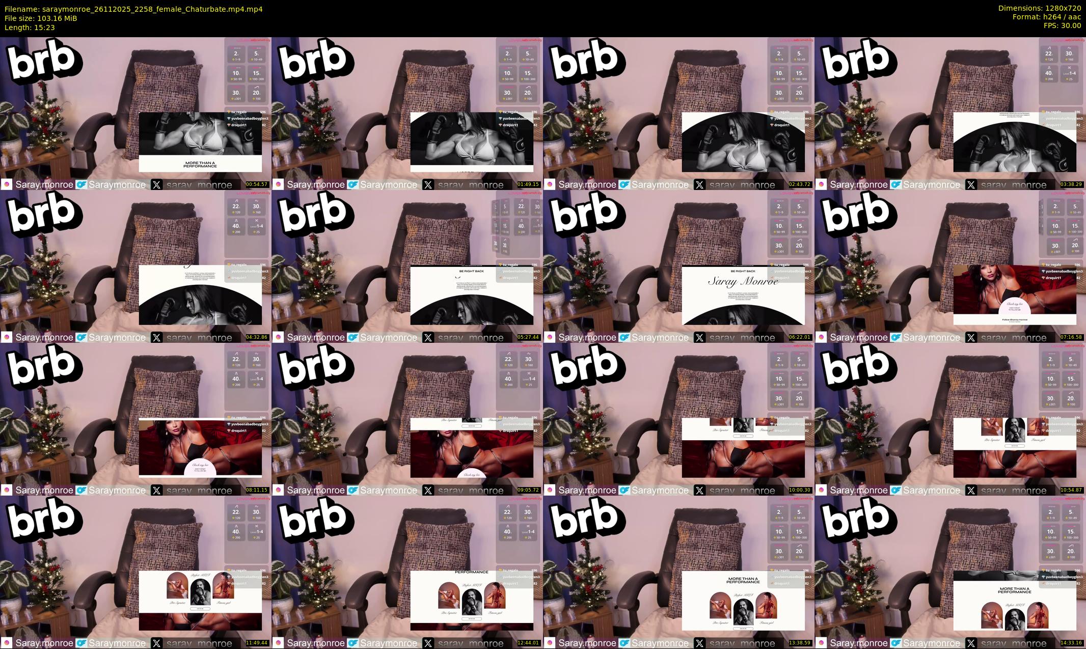 saraymonroe — 16 minute Chaturbate female cam show recording, 720p, Nov 26, 2025