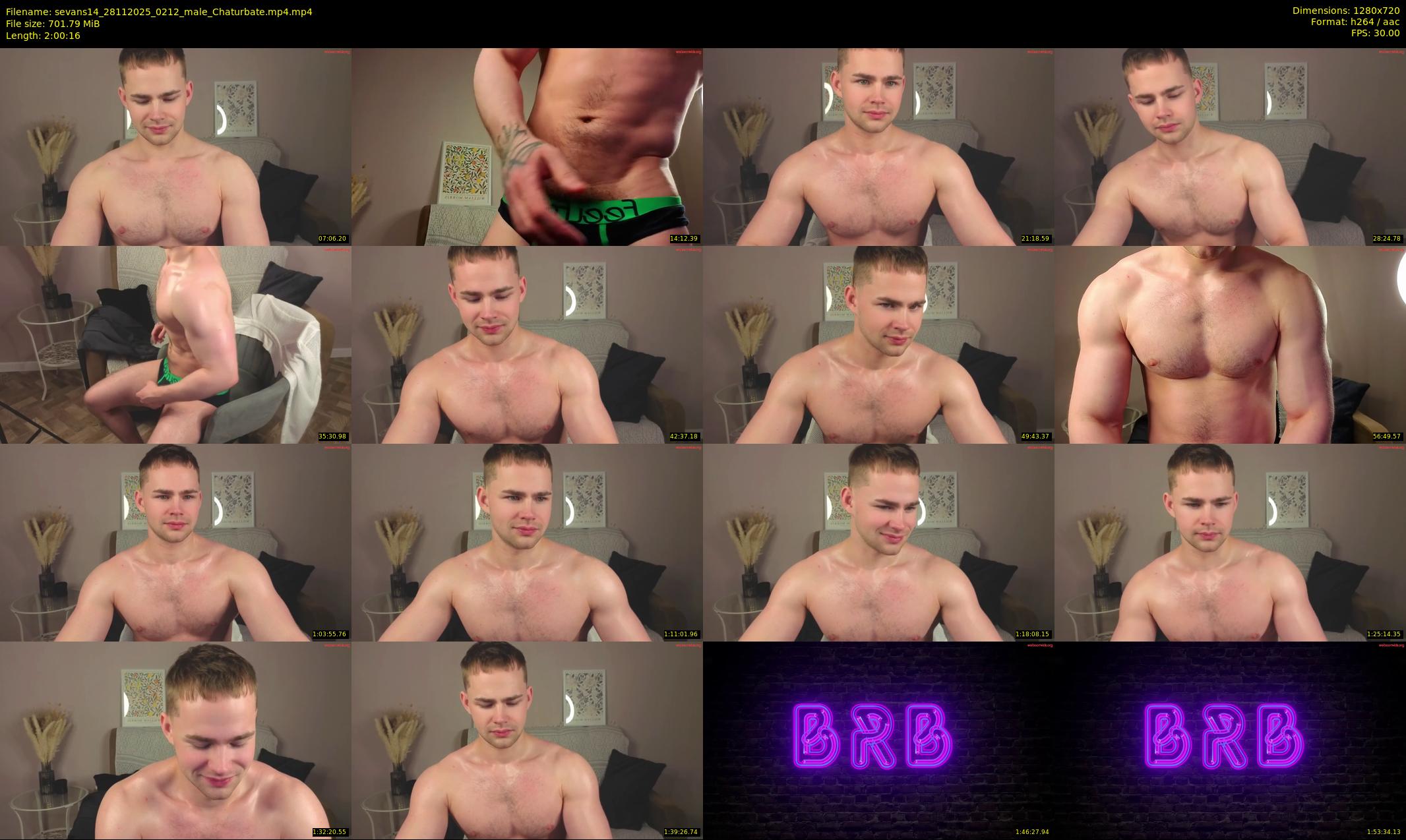 sevans14 — 121 minute Chaturbate male cam show recording, 720p, Nov 28, 2025