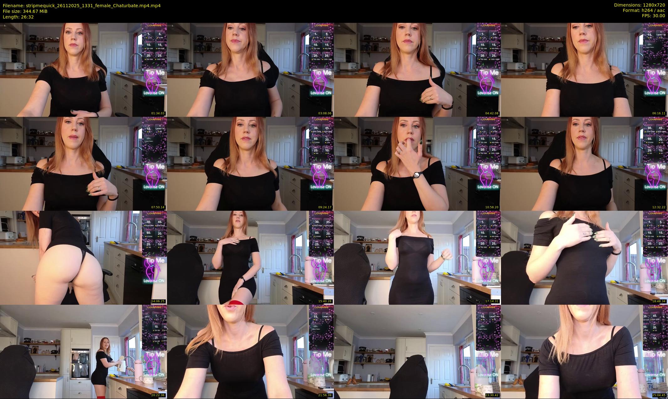stripmequick — 27 minute Chaturbate female cam show recording, 720p, Nov 26, 2025