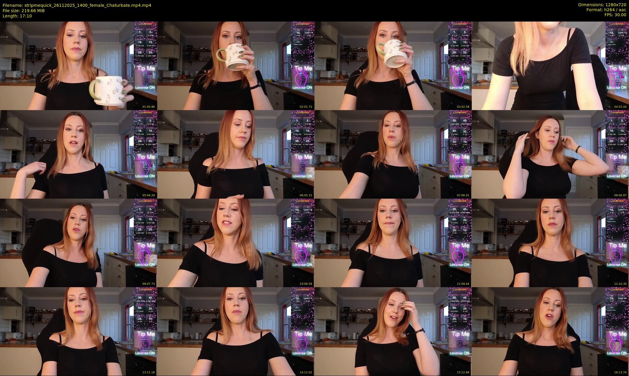 stripmequick — 18 minute Chaturbate female cam show recording, 720p, Nov 26, 2025