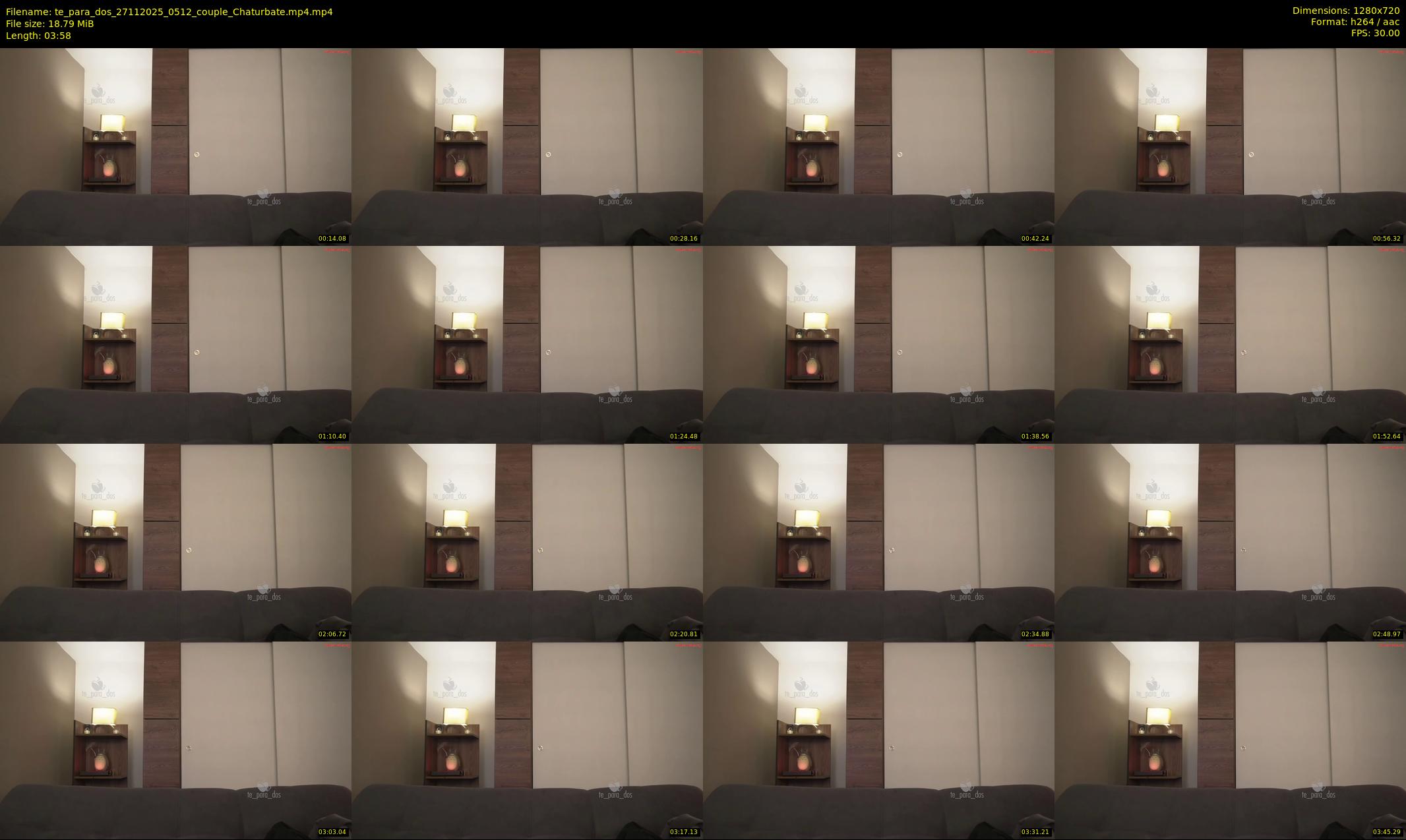 te_para_dos — 4 minute Chaturbate couple cam show recording, 720p, Nov 27, 2025