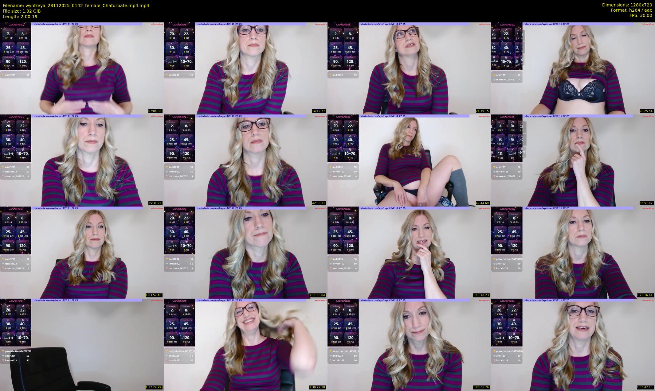 wynfreya — 121 minute Chaturbate female cam show recording, 720p, Nov 28, 2025