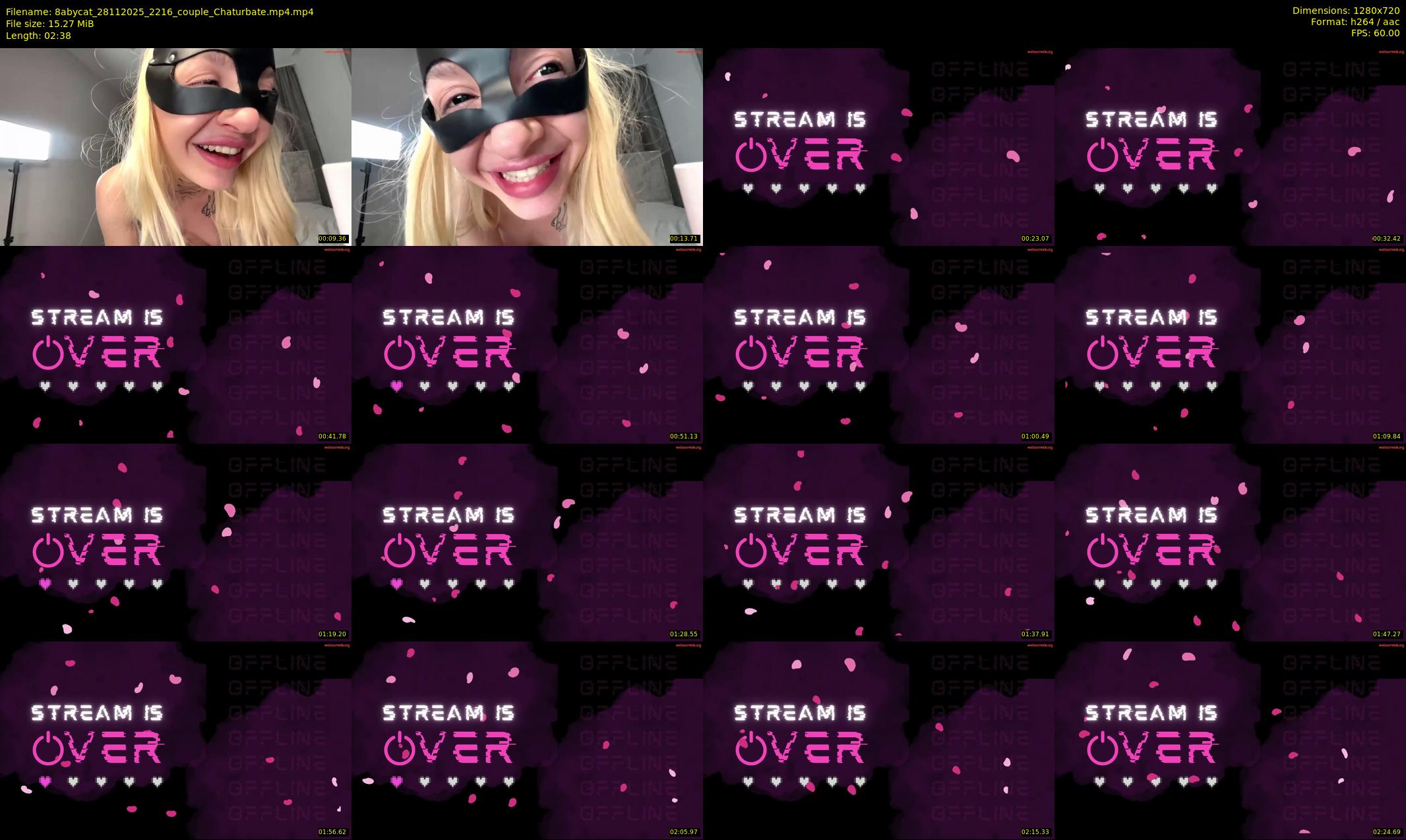 8abycat — 3 minute Chaturbate couple cam show recording, 720p, Nov 28, 2025