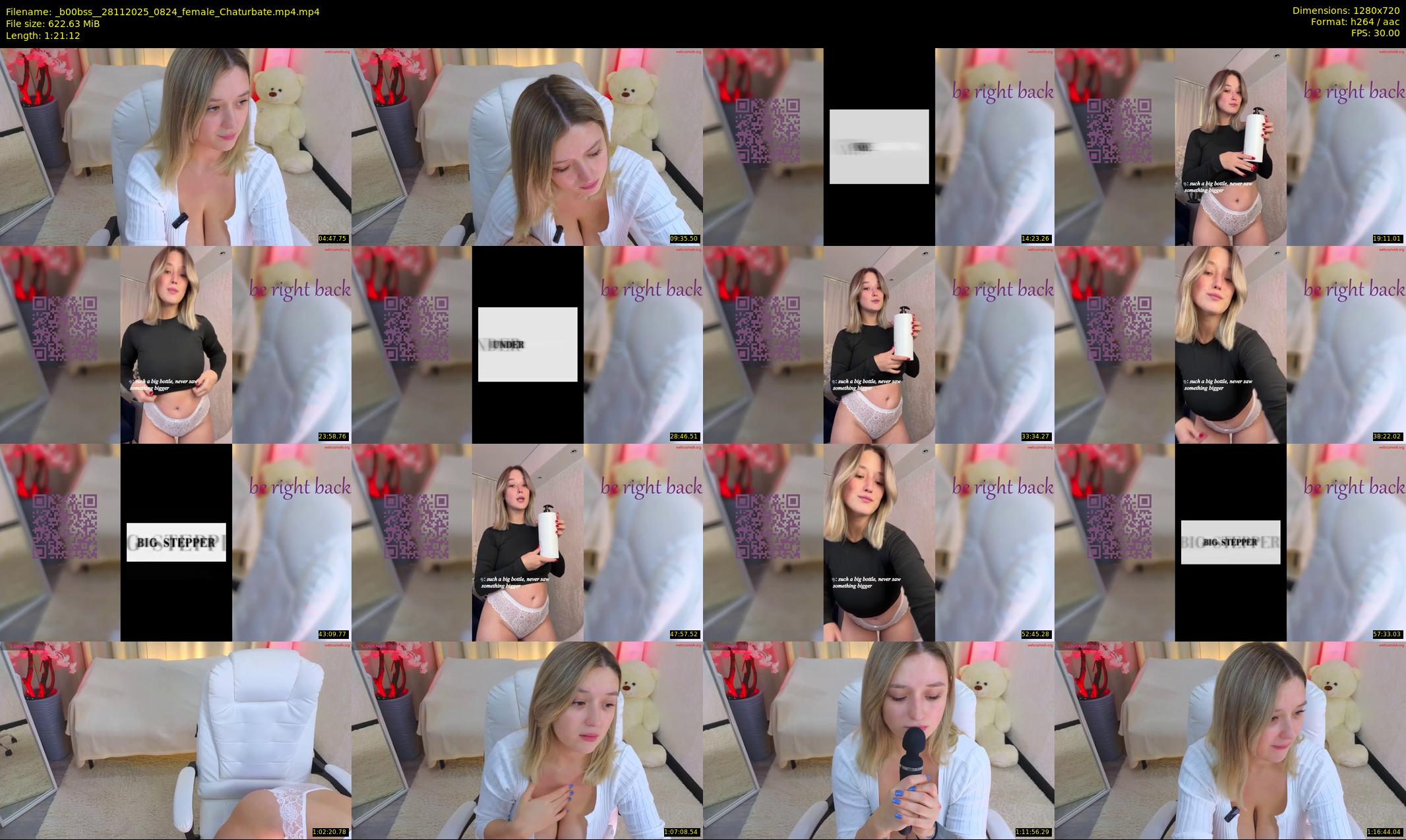 _b00bss_ — 82 minute Chaturbate female cam show recording, 720p, Nov 28, 2025