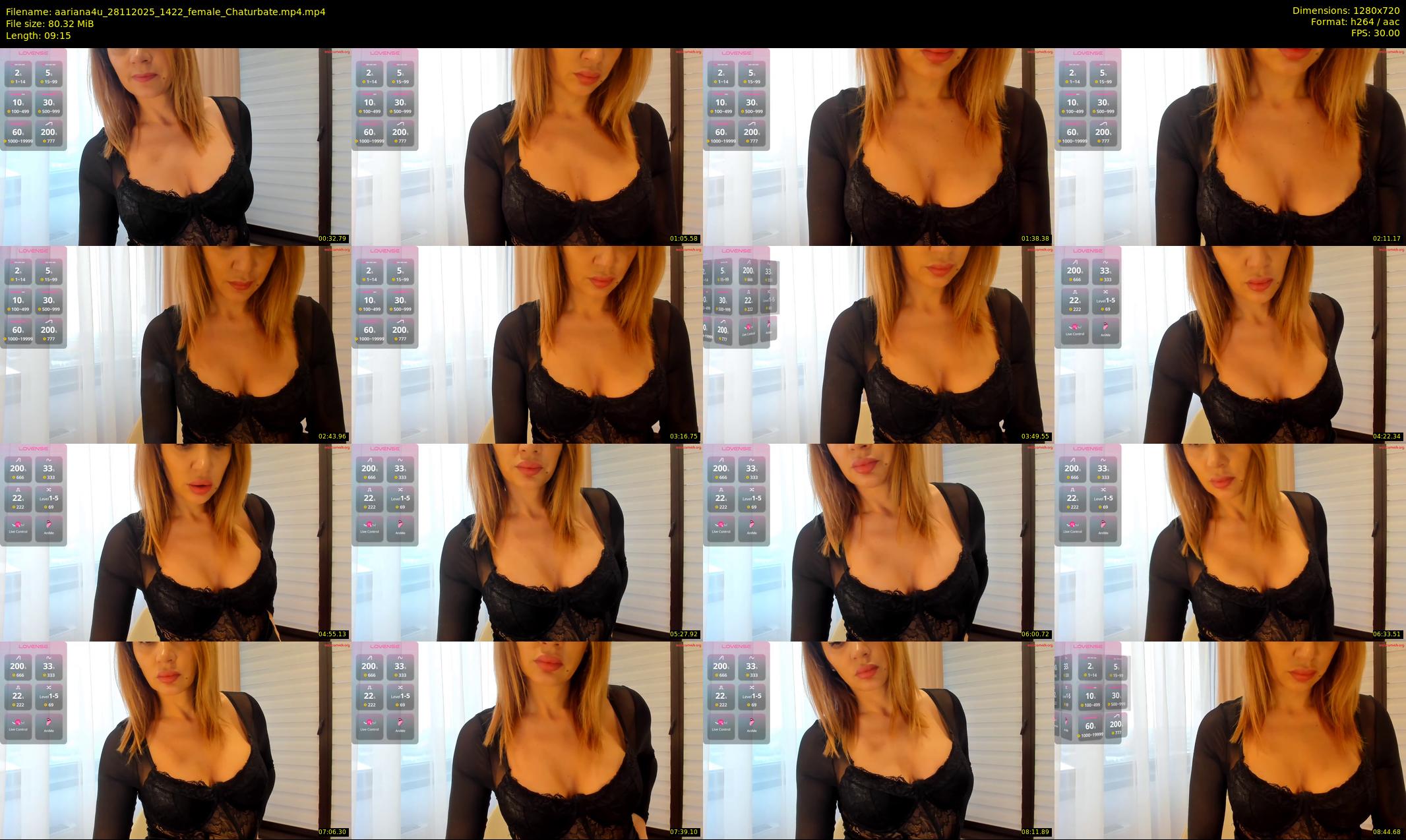 aariana4u — 10 minute Chaturbate female cam show recording, 720p, Nov 28, 2025