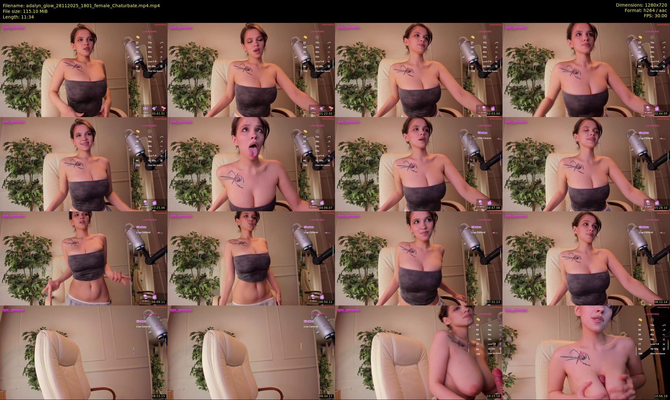 adalyn_glow — 12 minute Chaturbate female cam show recording, 720p, Nov 28, 2025