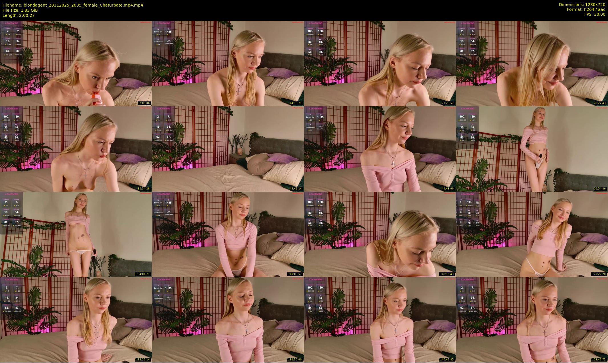 blondagent — 121 minute Chaturbate female cam show recording, 720p, Nov 28, 2025