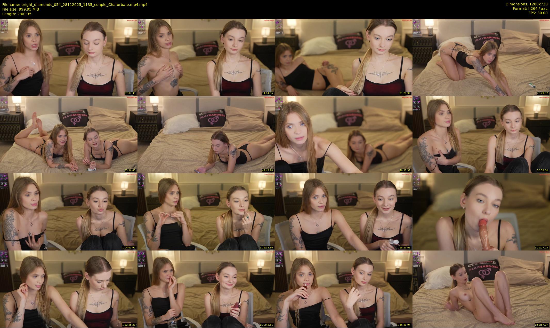 bright_diamonds_054 — 121 minute Chaturbate couple cam show recording, 720p, Nov 28, 2025