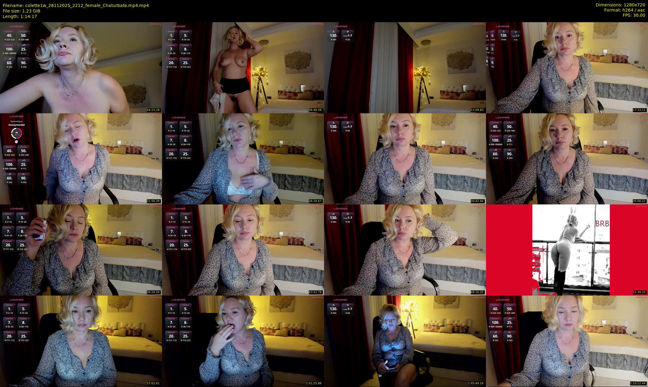 colette1w — 75 minute Chaturbate female cam show recording, 720p, Nov 28, 2025