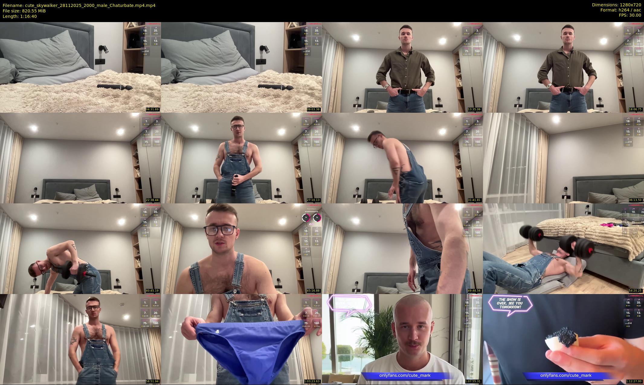 cute_skywalker — 77 minute Chaturbate male cam show recording, 720p, Nov 28, 2025